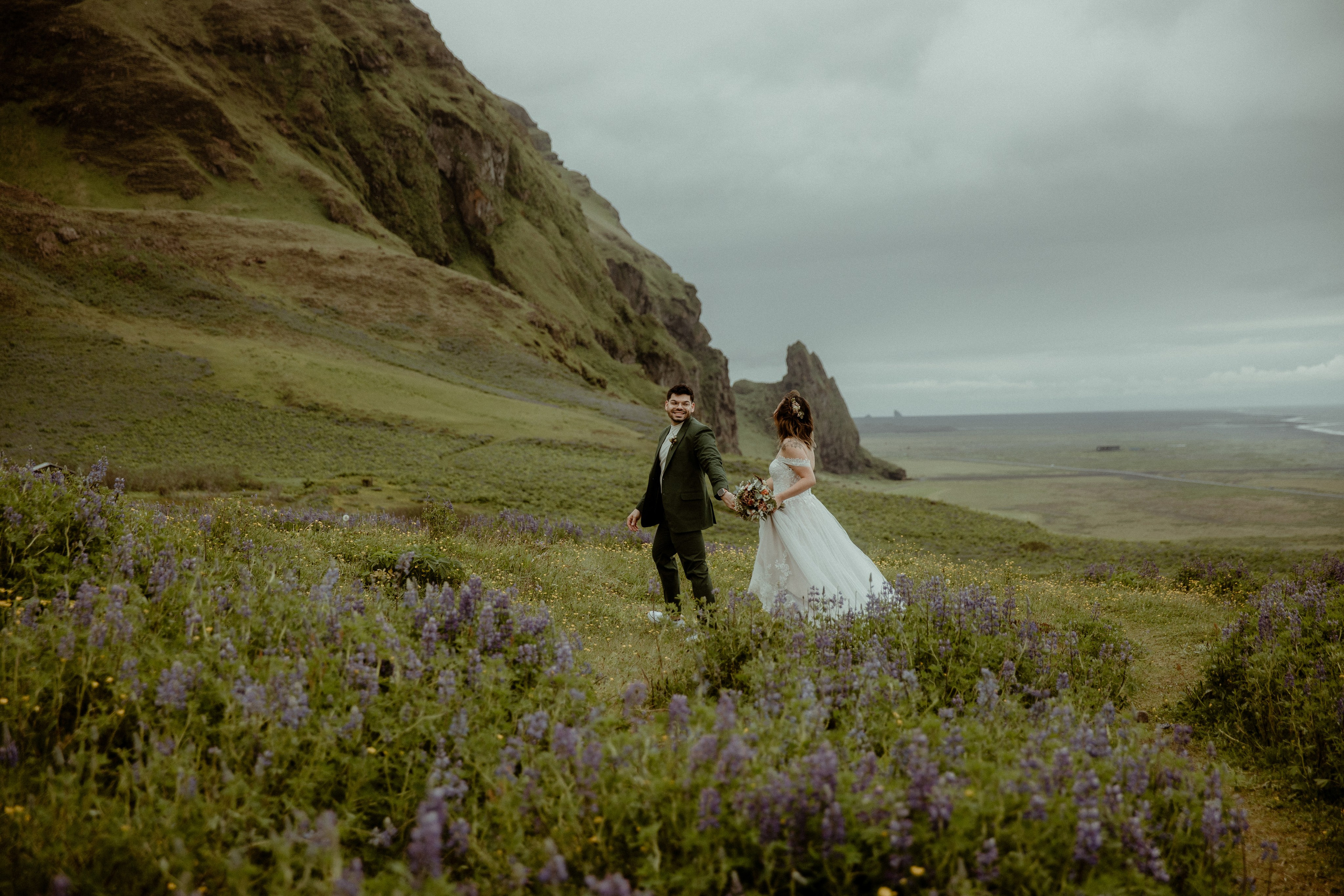 Elopement at Kvernufoss Waterfall. Iceland elopement photo and video | Nikolaichik Photo