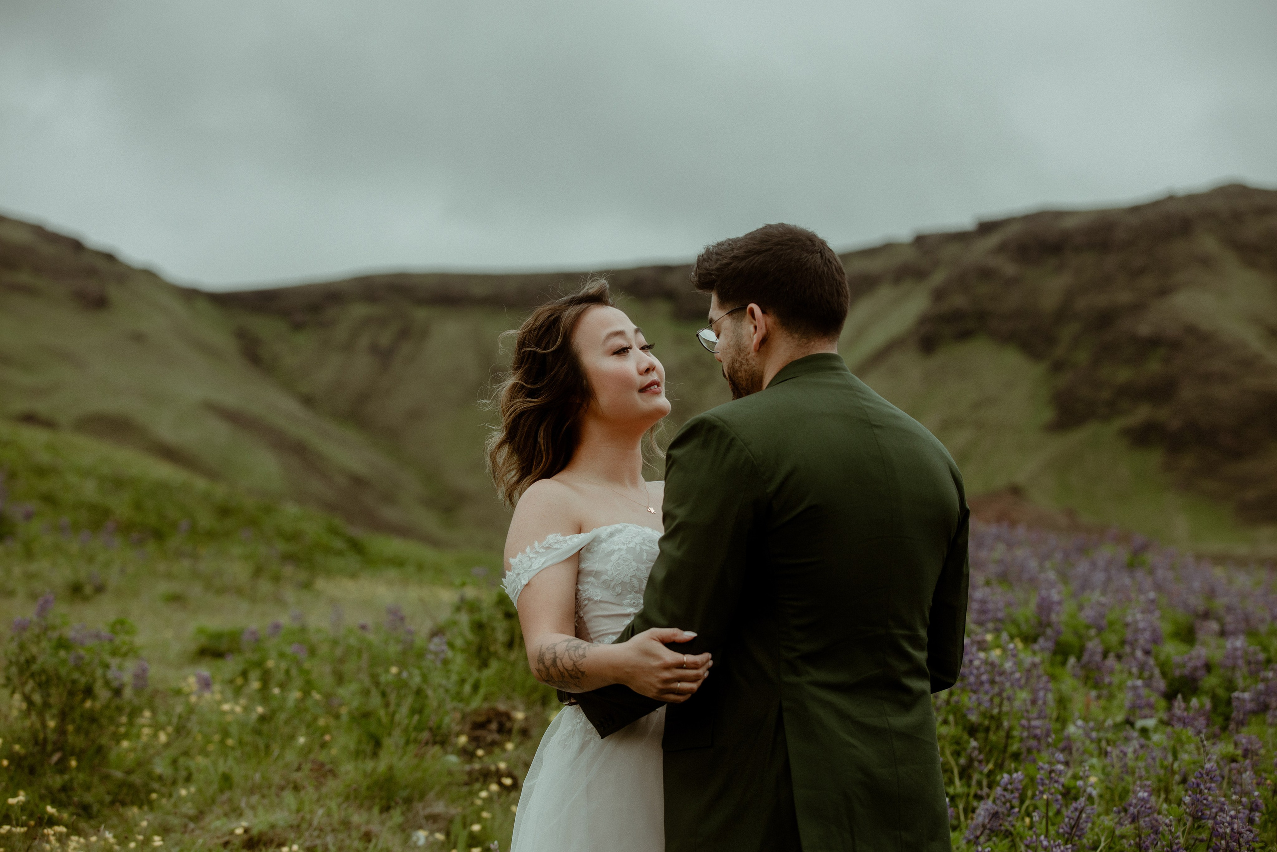 Elopement at Kvernufoss Waterfall. Iceland elopement photo and video | Nikolaichik Photo