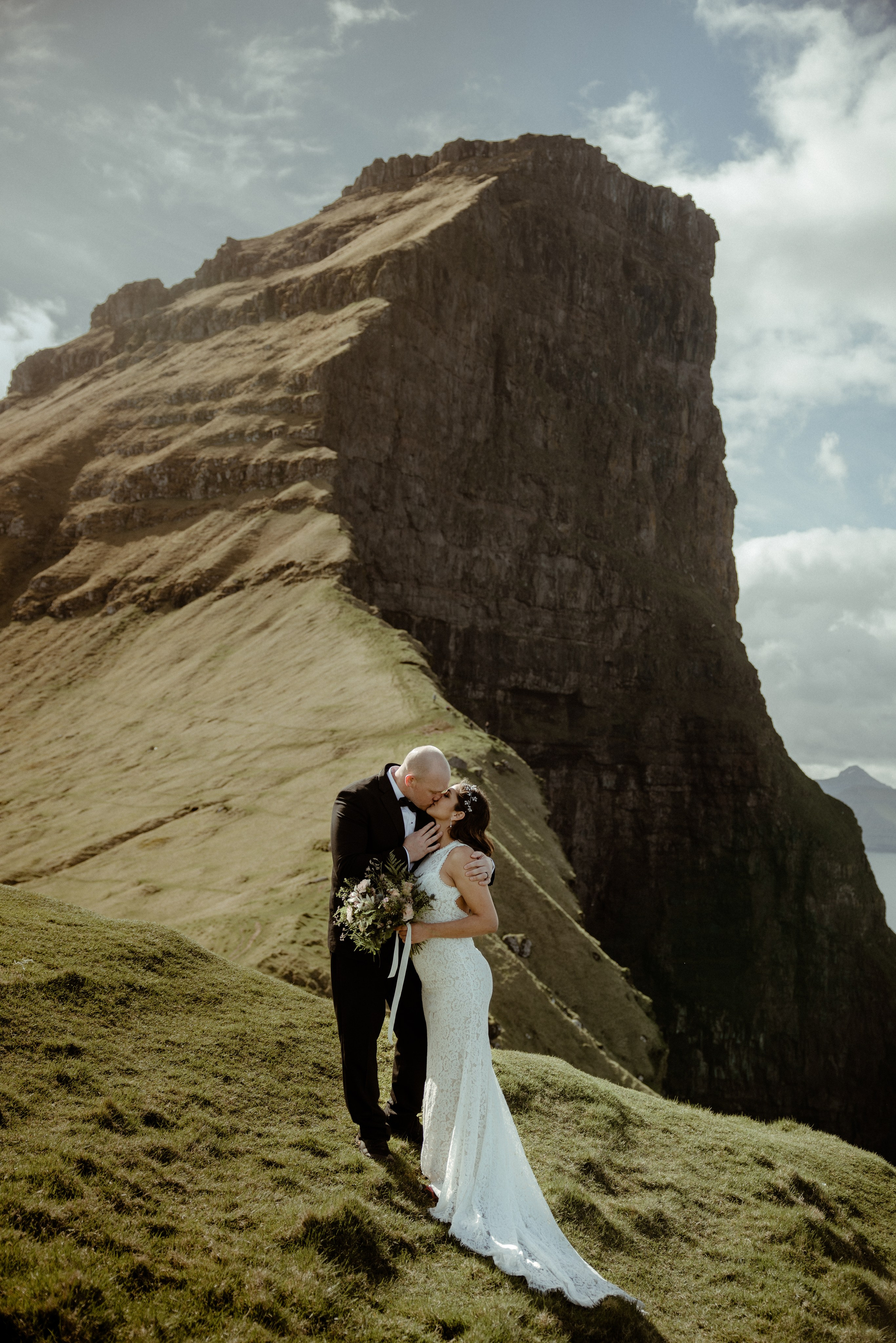 Elope at Faroe islands to celebrate 10 years anniversary. Iceland elopement photo and video | Nikolaichik Photo