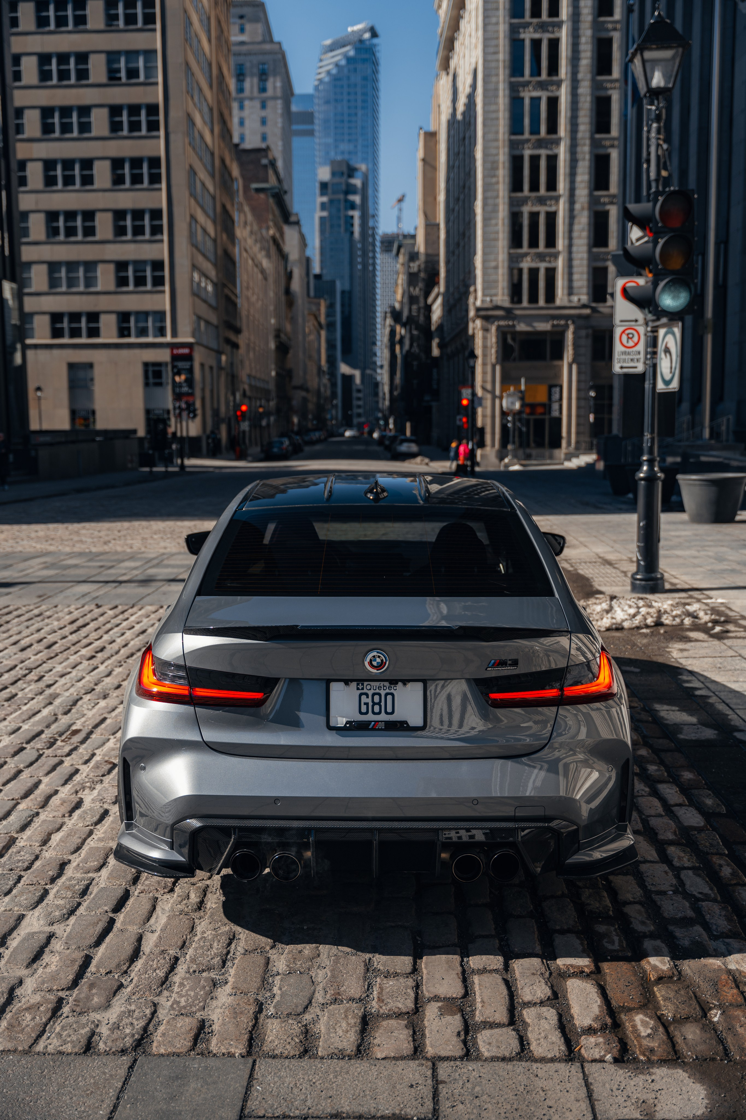 BMW M3 G80 Downtown Montreal. Photographe de voitures à Paris — Vitalii Motruk