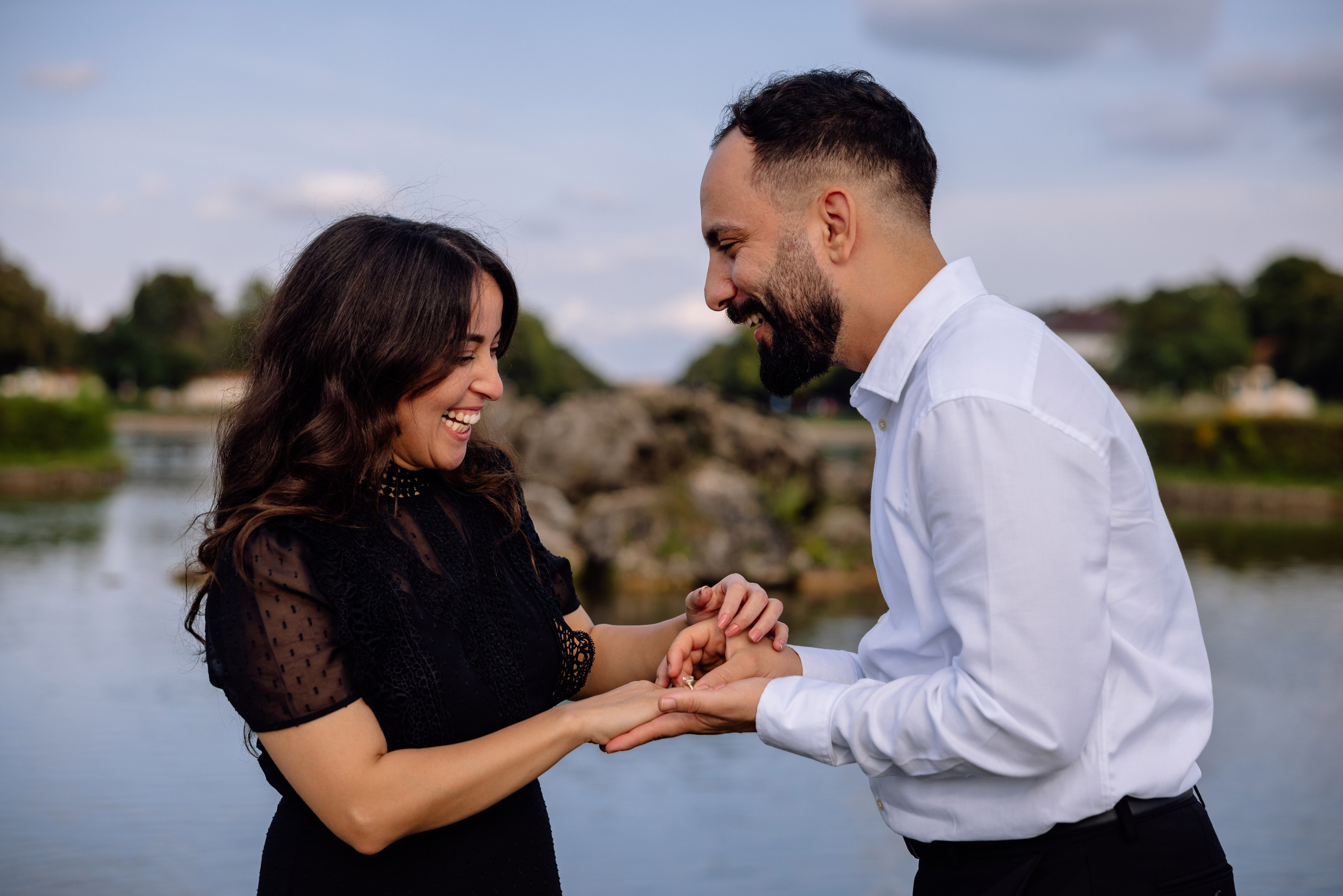 Antrag am Schloss Nymphenburg. Hochzeitsfotograf München Taufe Familienfotograf Tanja Mauke