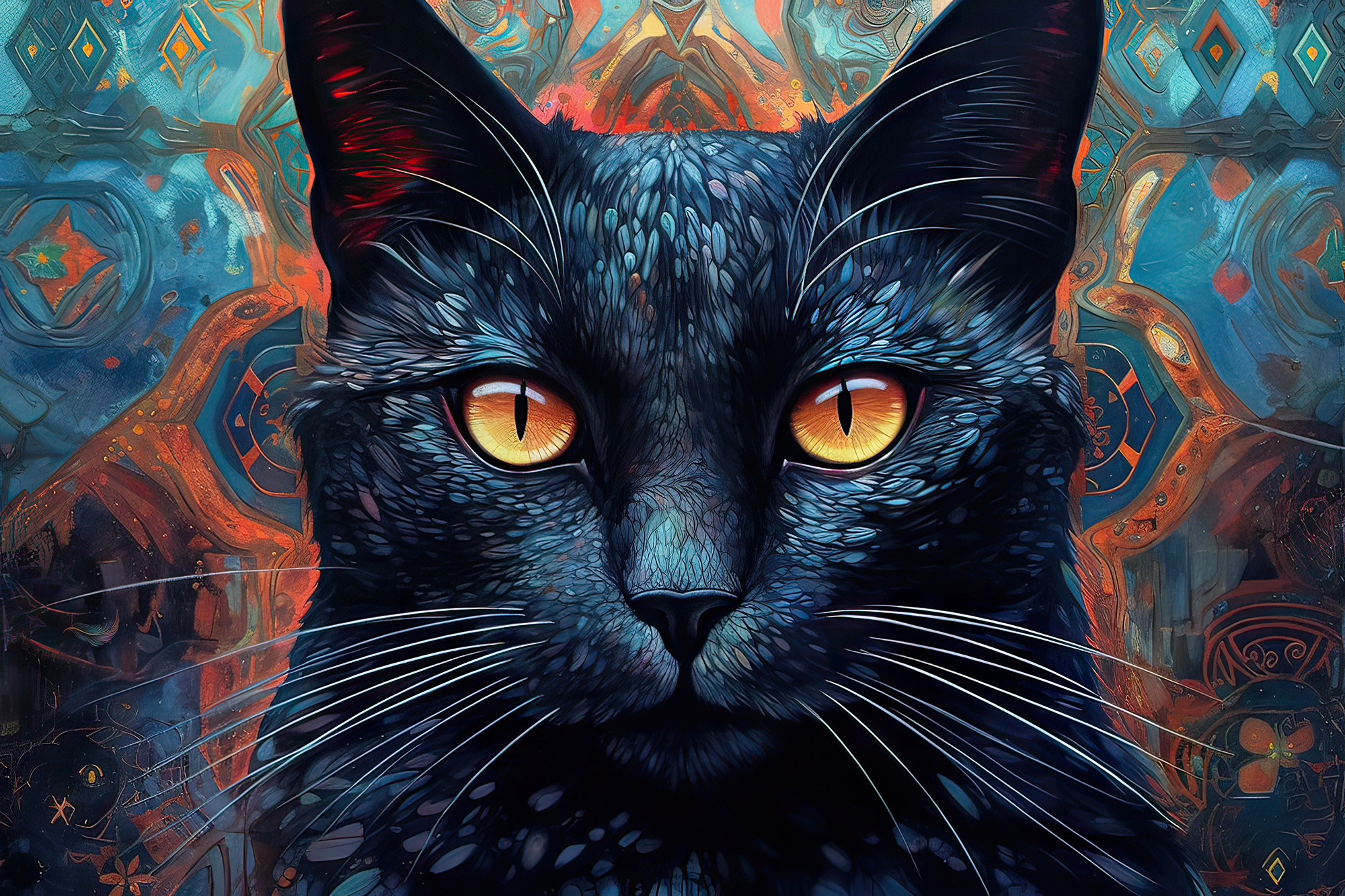 Cat Collection Sacred Animals Artwork #17 Lolly Shine. Lolly Shine. Contemporary digital artist