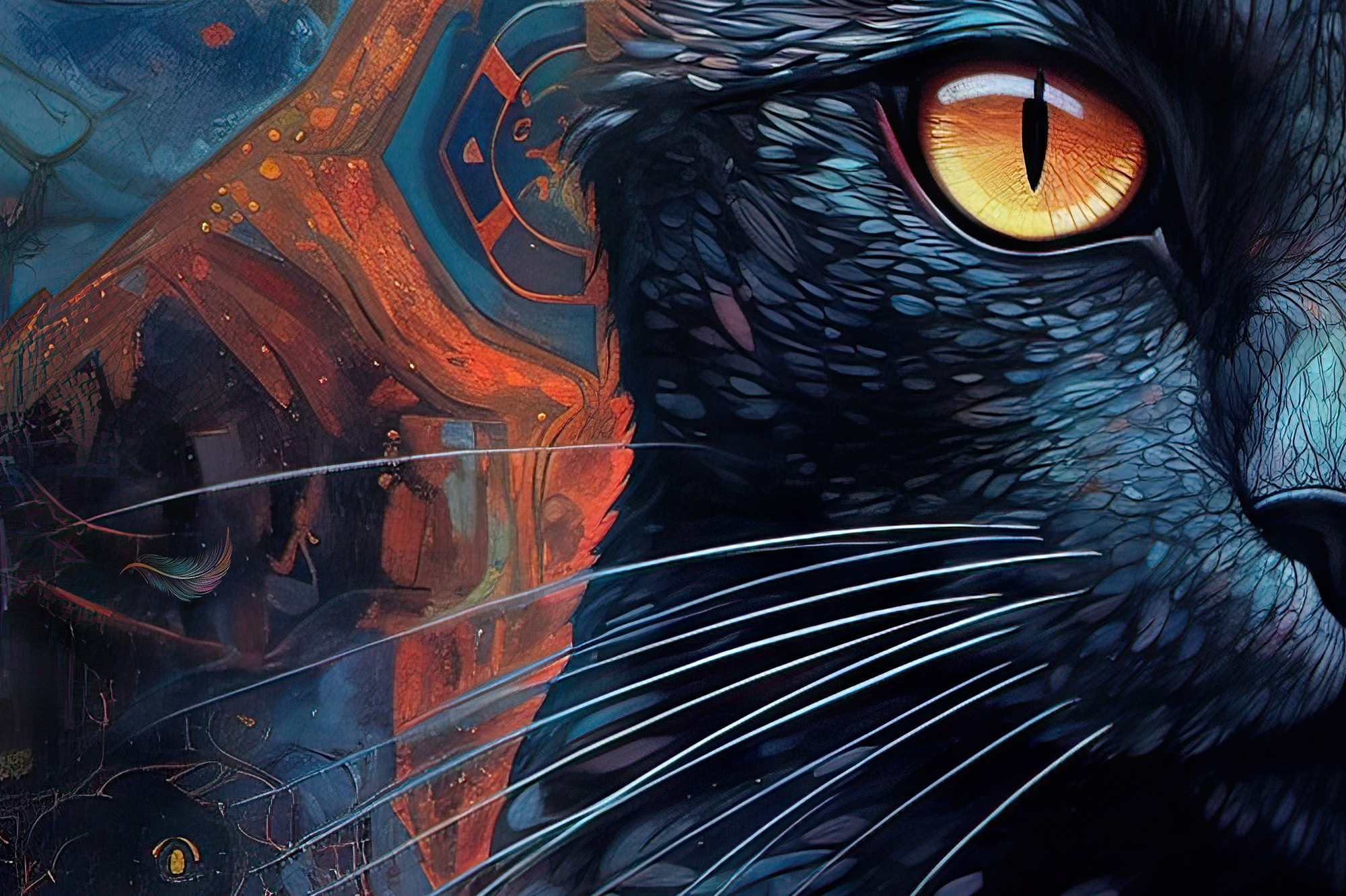 Cat Collection Sacred Animals Artwork #17 Lolly Shine. Lolly Shine. Contemporary digital artist