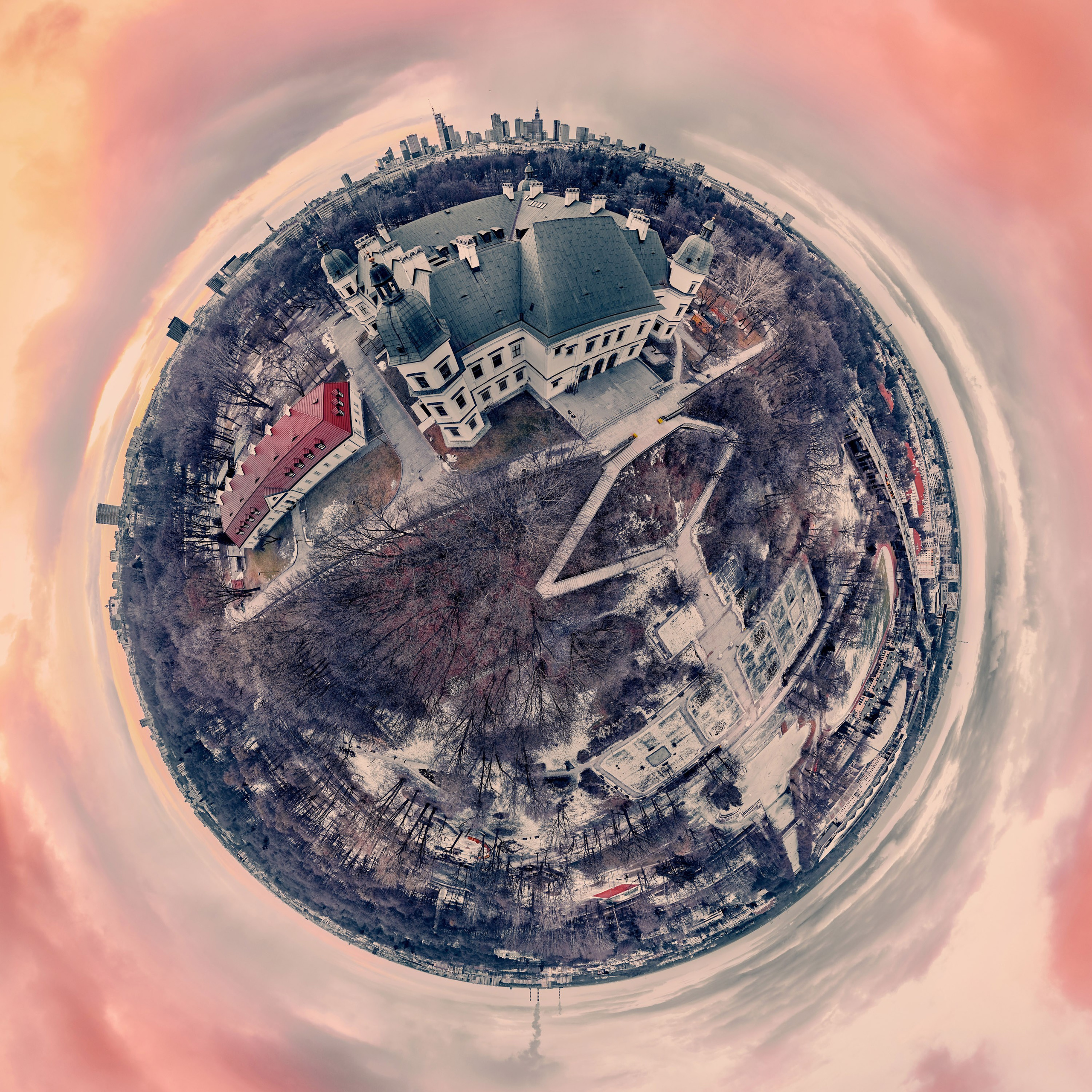 Panoramy lotnicze 360 „Little Planet” znanych miejsc Warszawy. Андрей Шипилов — Фотография & Видеография