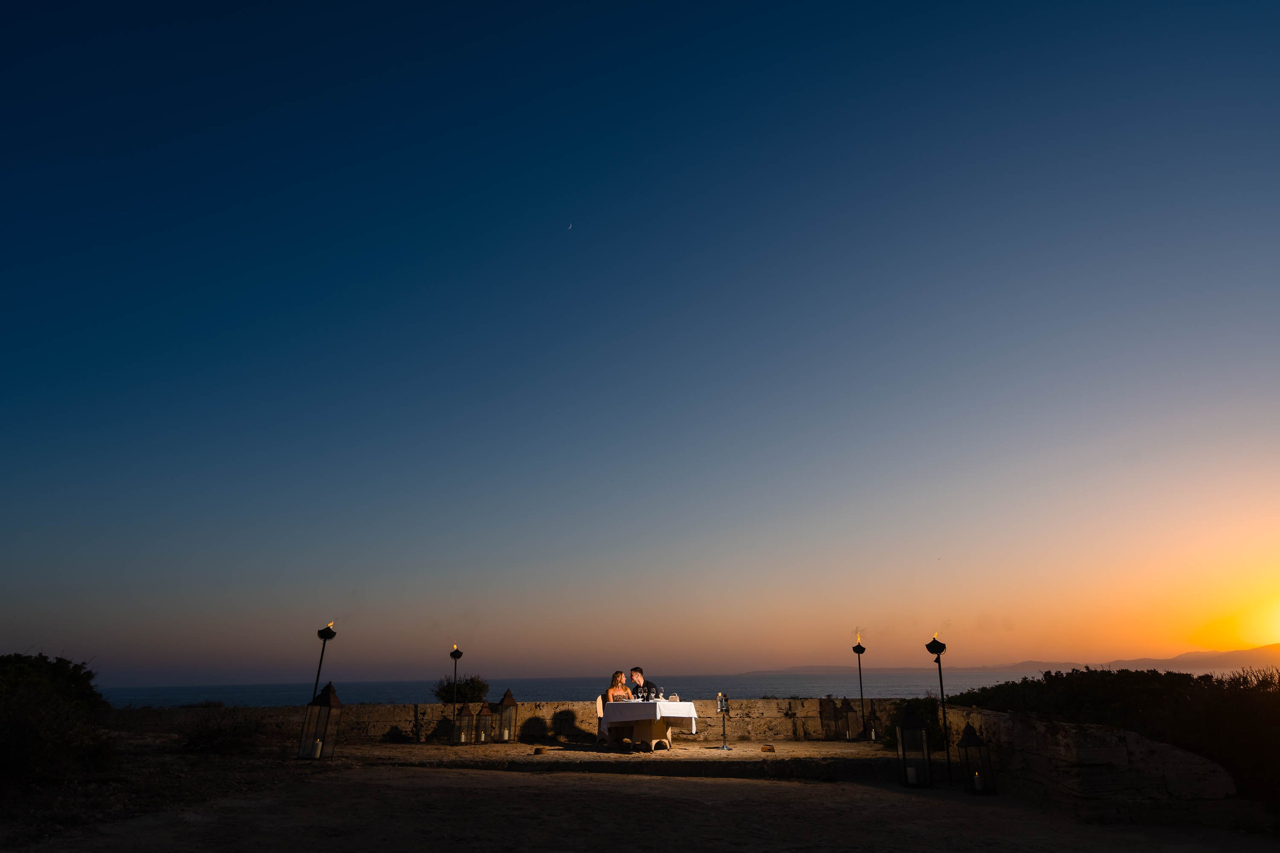 Dusk Wedding Proposal Cap Rocat. Mallorca Wedding, Corporate & Social Photographer