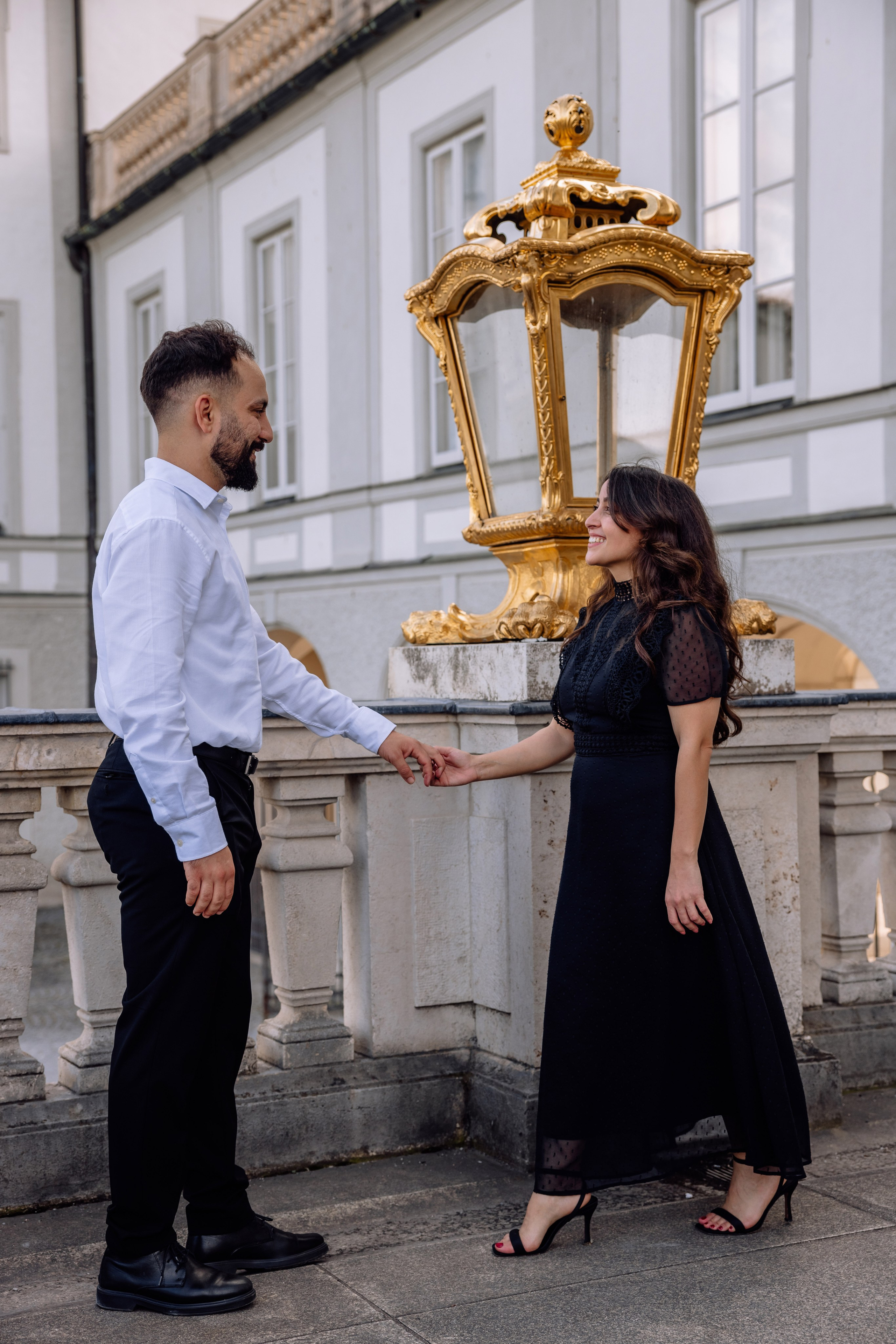 Antrag am Schloss Nymphenburg. Hochzeitsfotograf München Taufe Familienfotograf Tanja Mauke