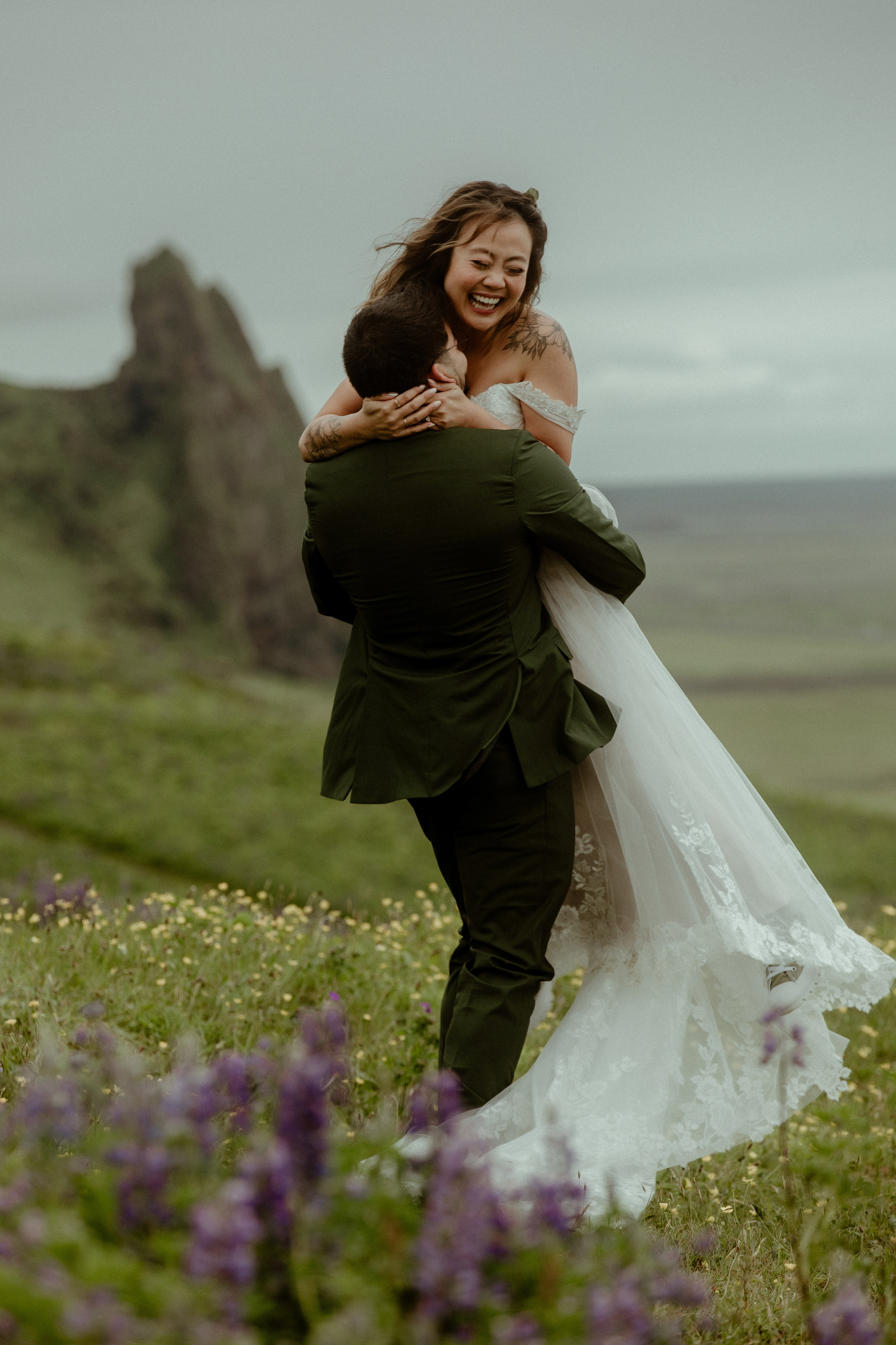 Elopement at Kvernufoss Waterfall. Iceland elopement photo and video | Nikolaichik Photo
