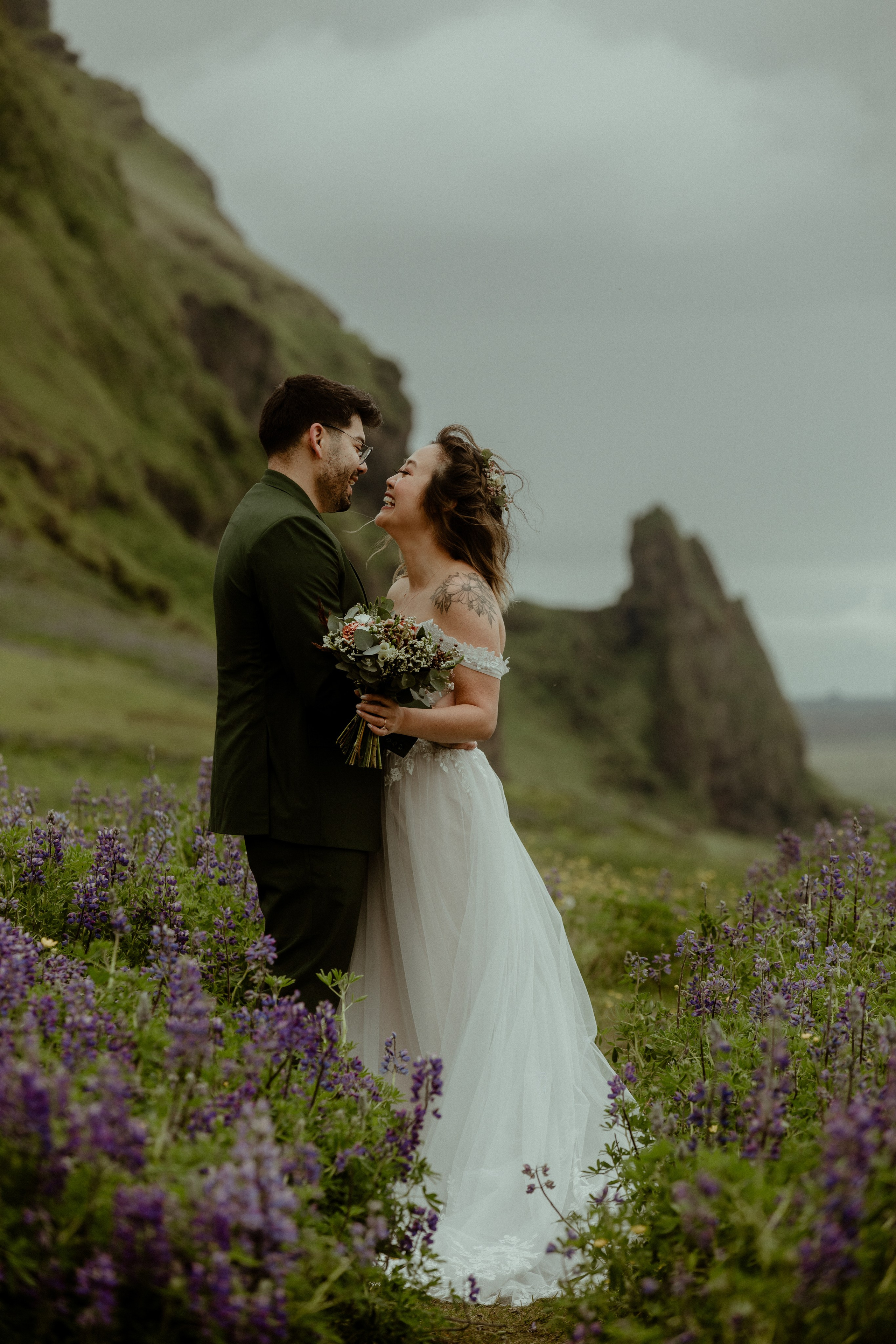 Elopement at Kvernufoss Waterfall. Iceland elopement photo and video | Nikolaichik Photo