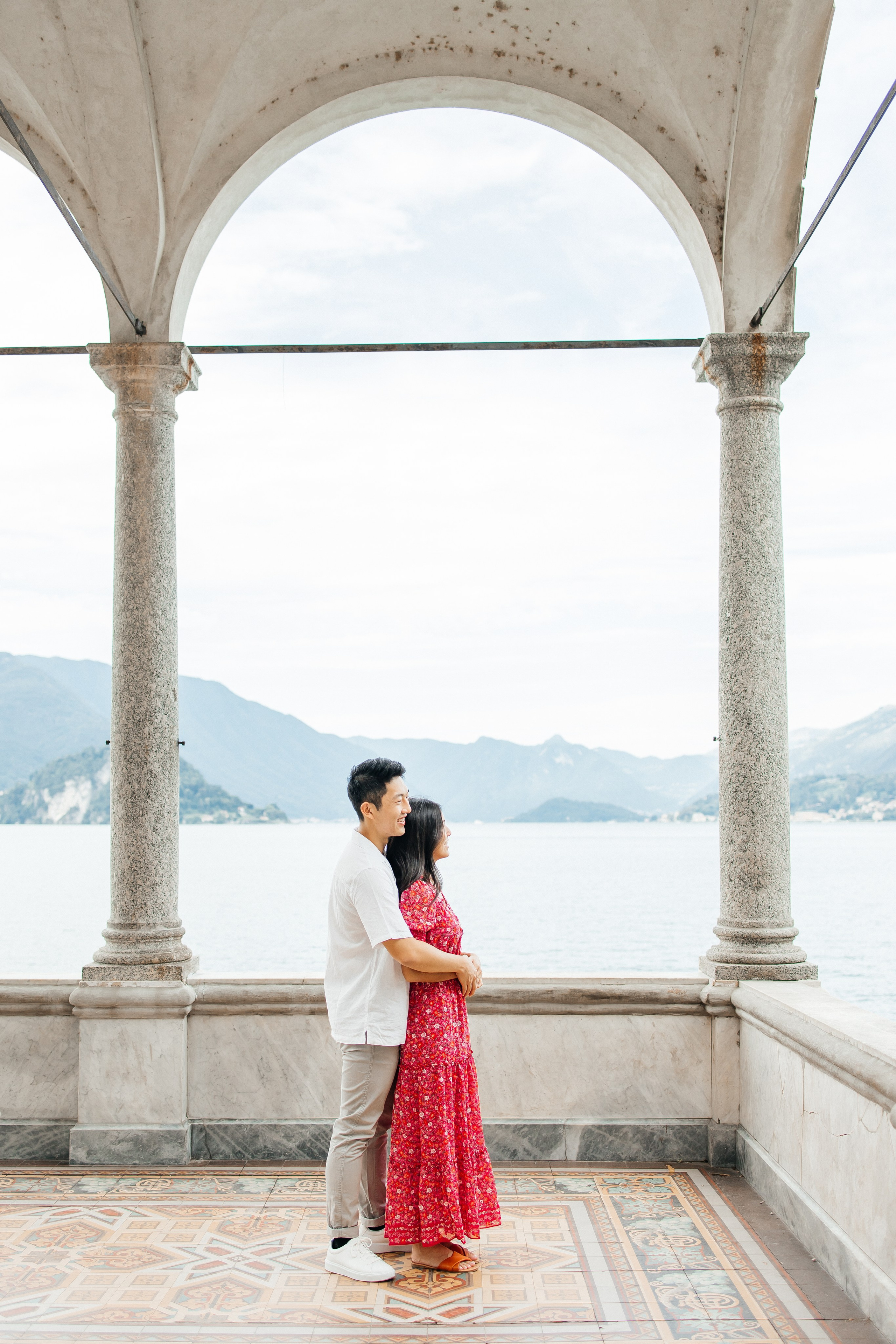 Lake Como Engagement Photography | Villa Monastero. Photographer in Italy Anna Linnik