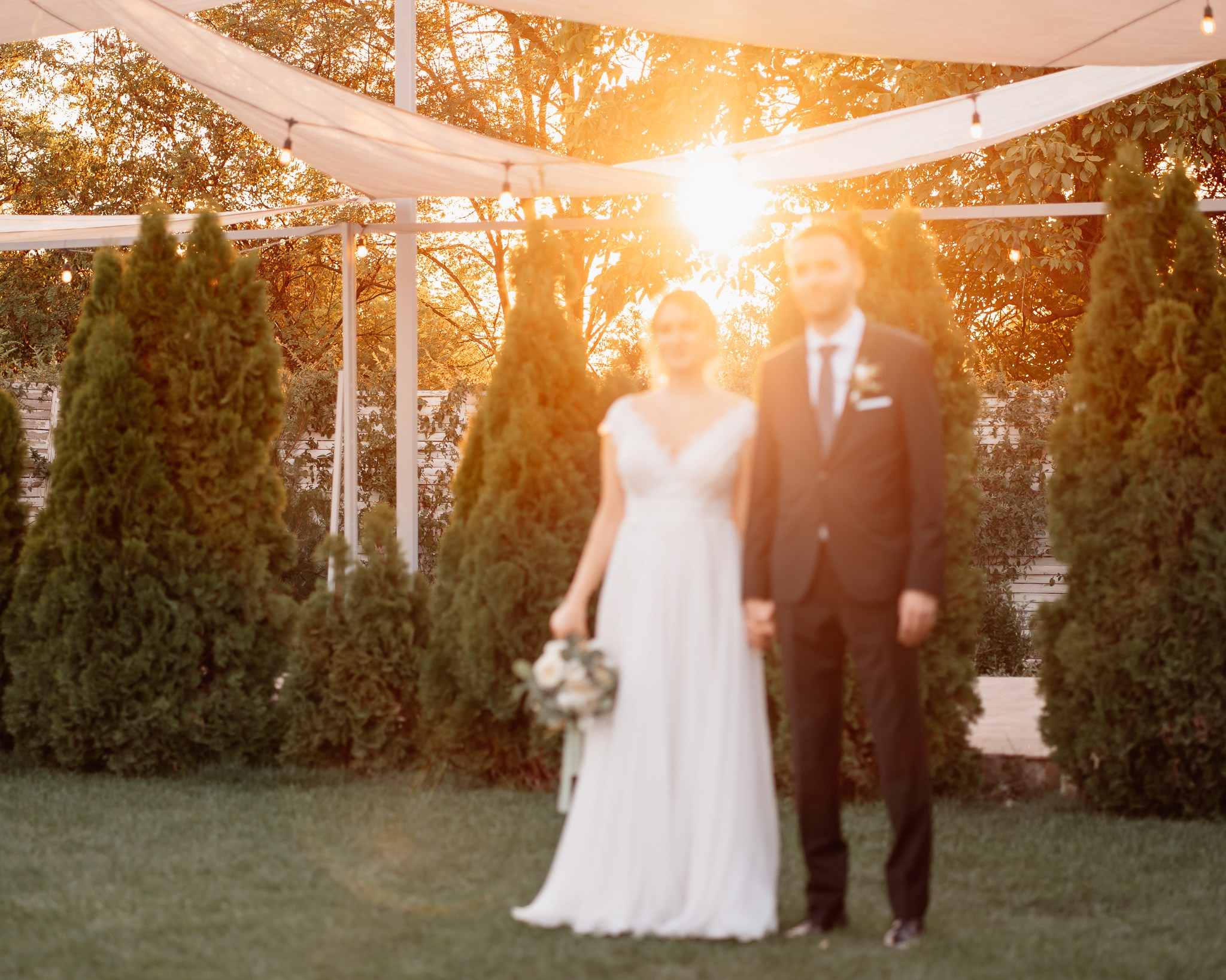 Moment emoționant între miri în ziua nunții, surprins într-un cadru natural și romantic, la Conacul din Livada. Fotografie de nuntă profesională, editată artistic pentru a evidenția emoția și eleganța evenimentului.
