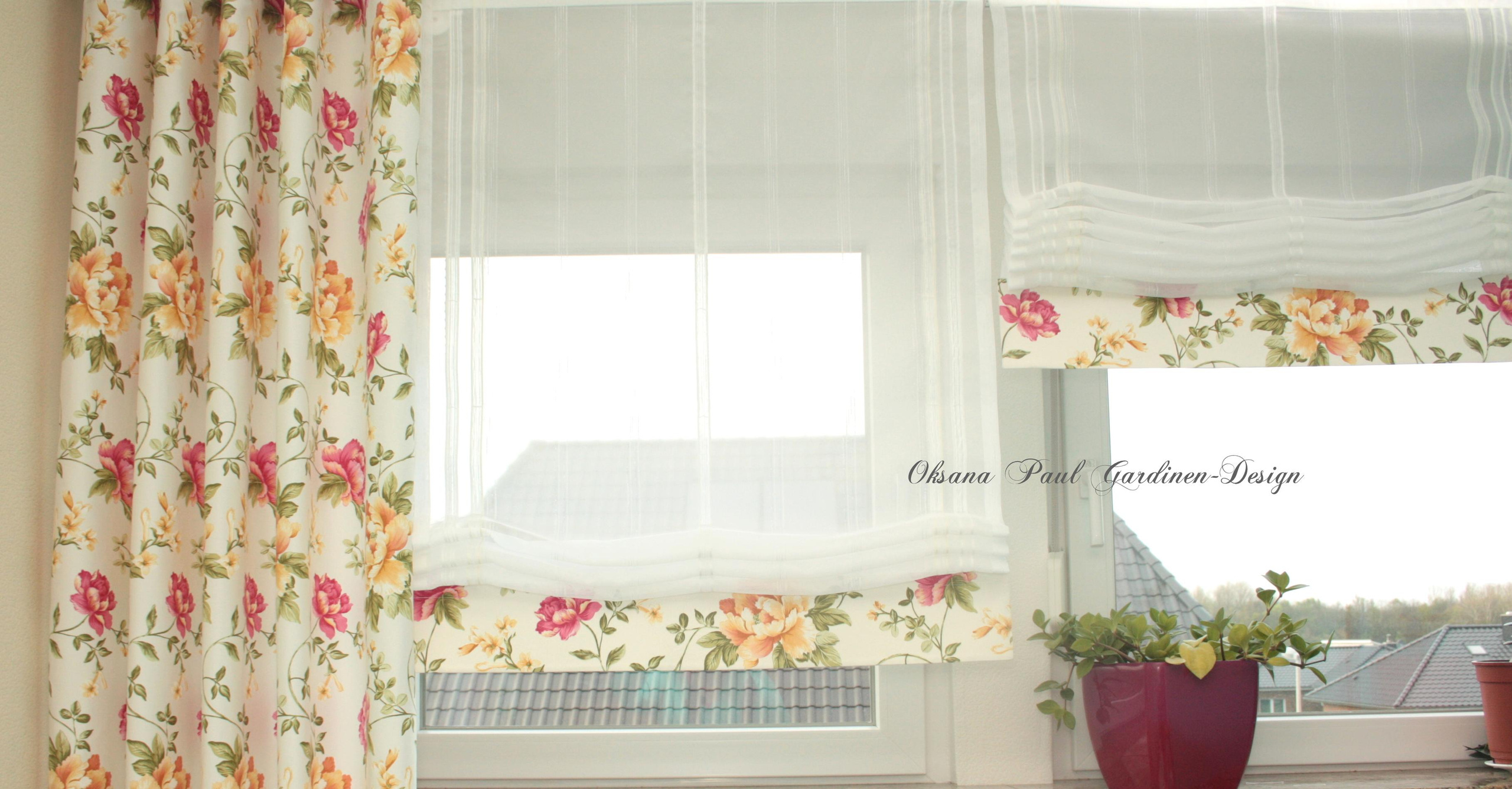 Римские шторы / Raffrollos. Oksana Paul-Gardinen-Design Oksana Paul ✧ Art of Gardinen & Textile Design ✧ Polymer Clay Art & Handmade Creatures