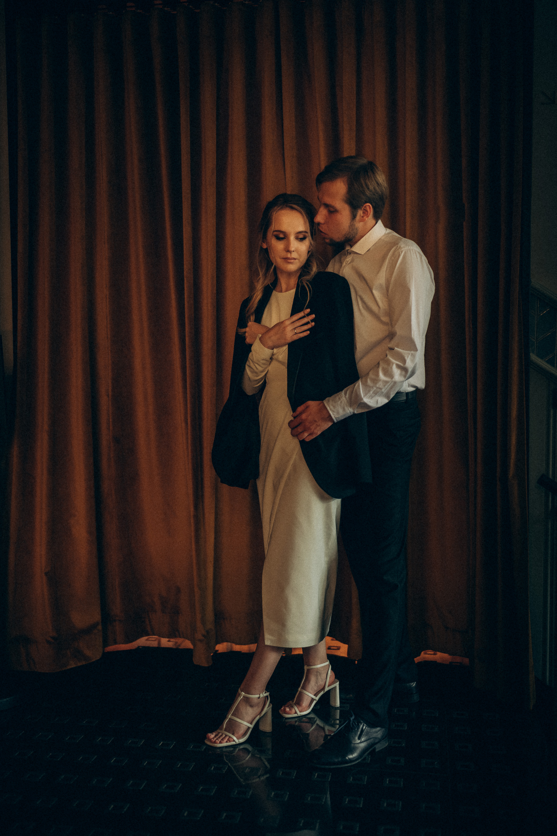 Wedding photoshoot in the historical cinema. Wedding & Family photographer in County Donegal and Dublin, Ireland