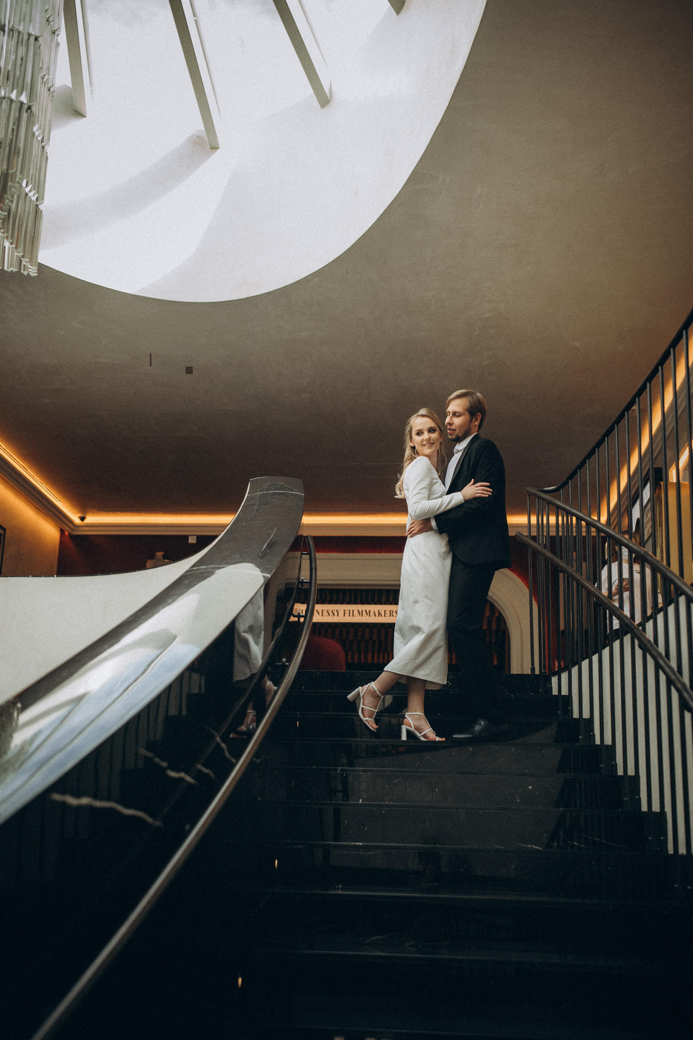 Wedding photoshoot in the historical cinema. Wedding & Family photographer in County Donegal and Dublin, Ireland