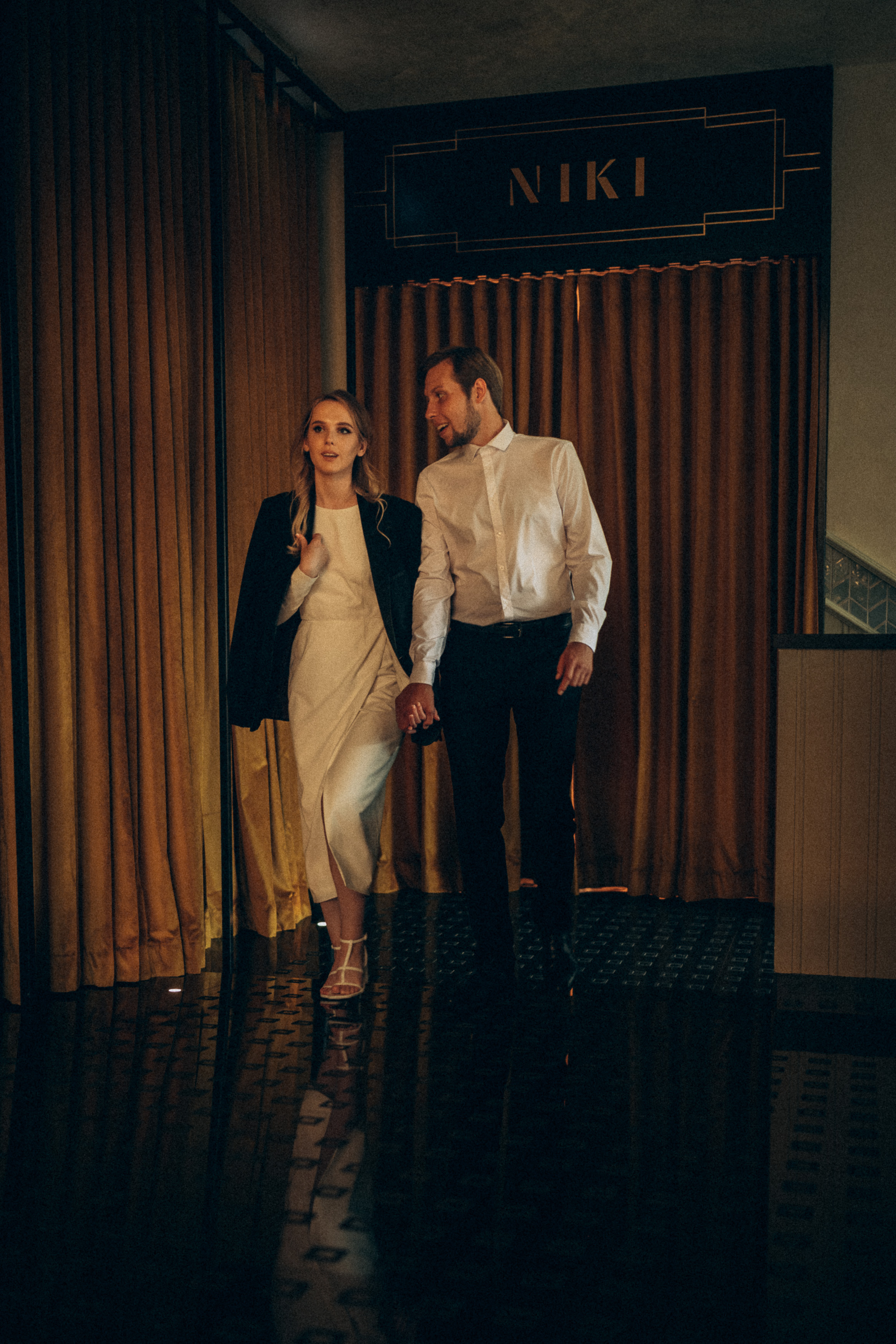 Wedding photoshoot in the historical cinema. Wedding & Family photographer in County Donegal and Dublin, Ireland