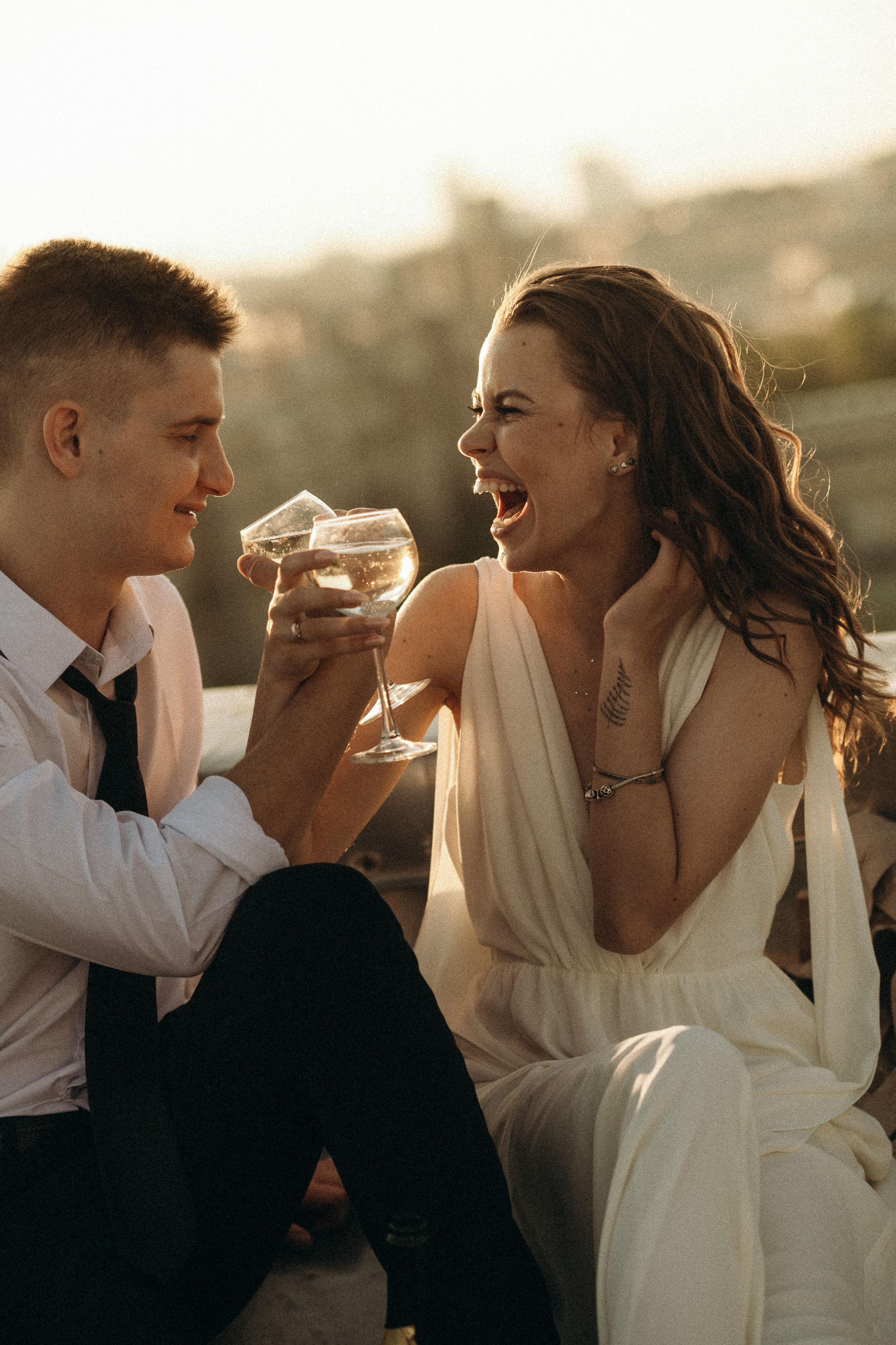 Elopement photography in the city on the roof. Wedding & Family photographer in County Donegal and Dublin, Ireland