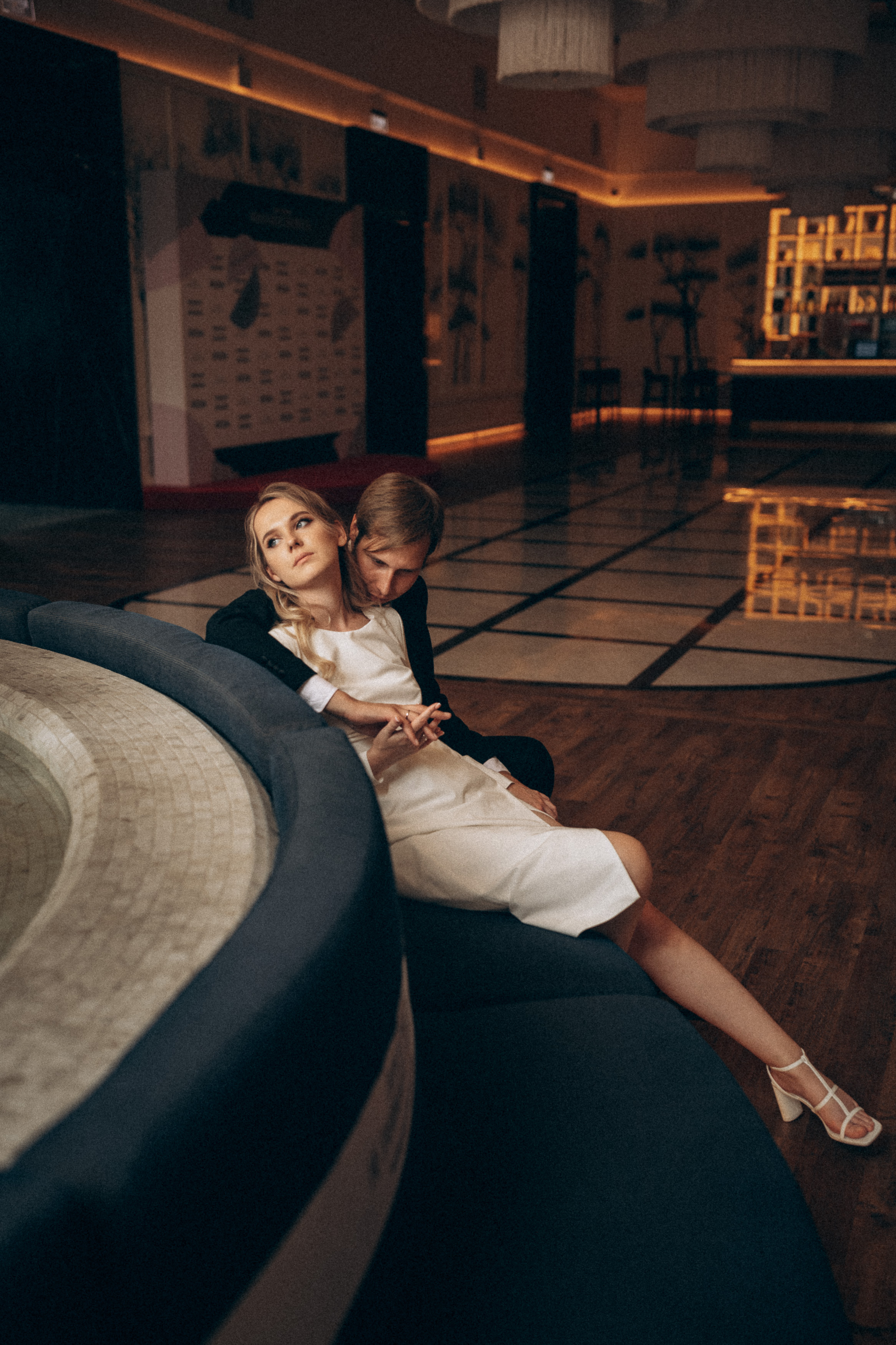 Wedding photoshoot in the historical cinema. Wedding & Family photographer in County Donegal and Dublin, Ireland