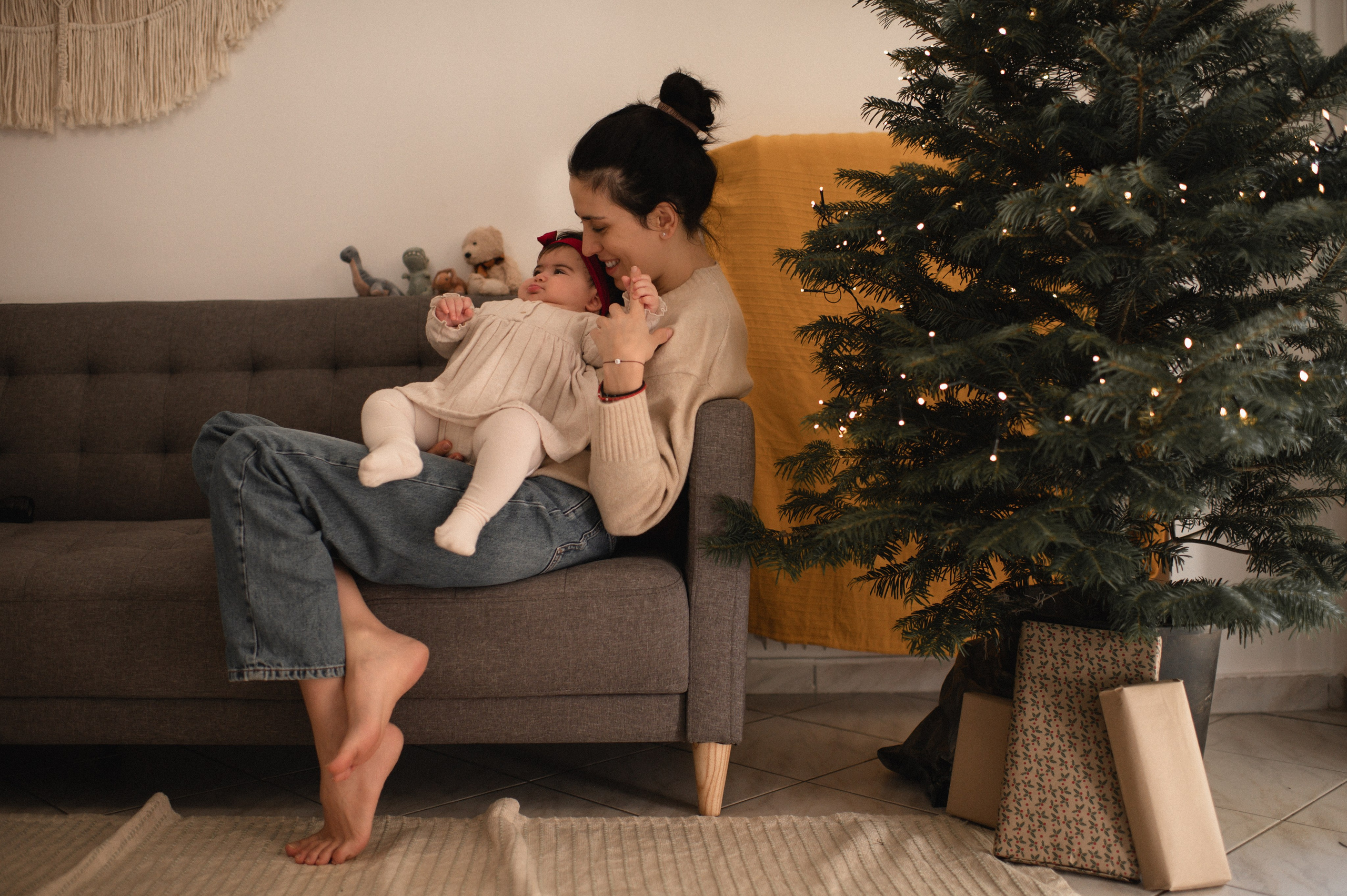 First Christmas. Family, children, portrait, and event photography in Thessaloniki