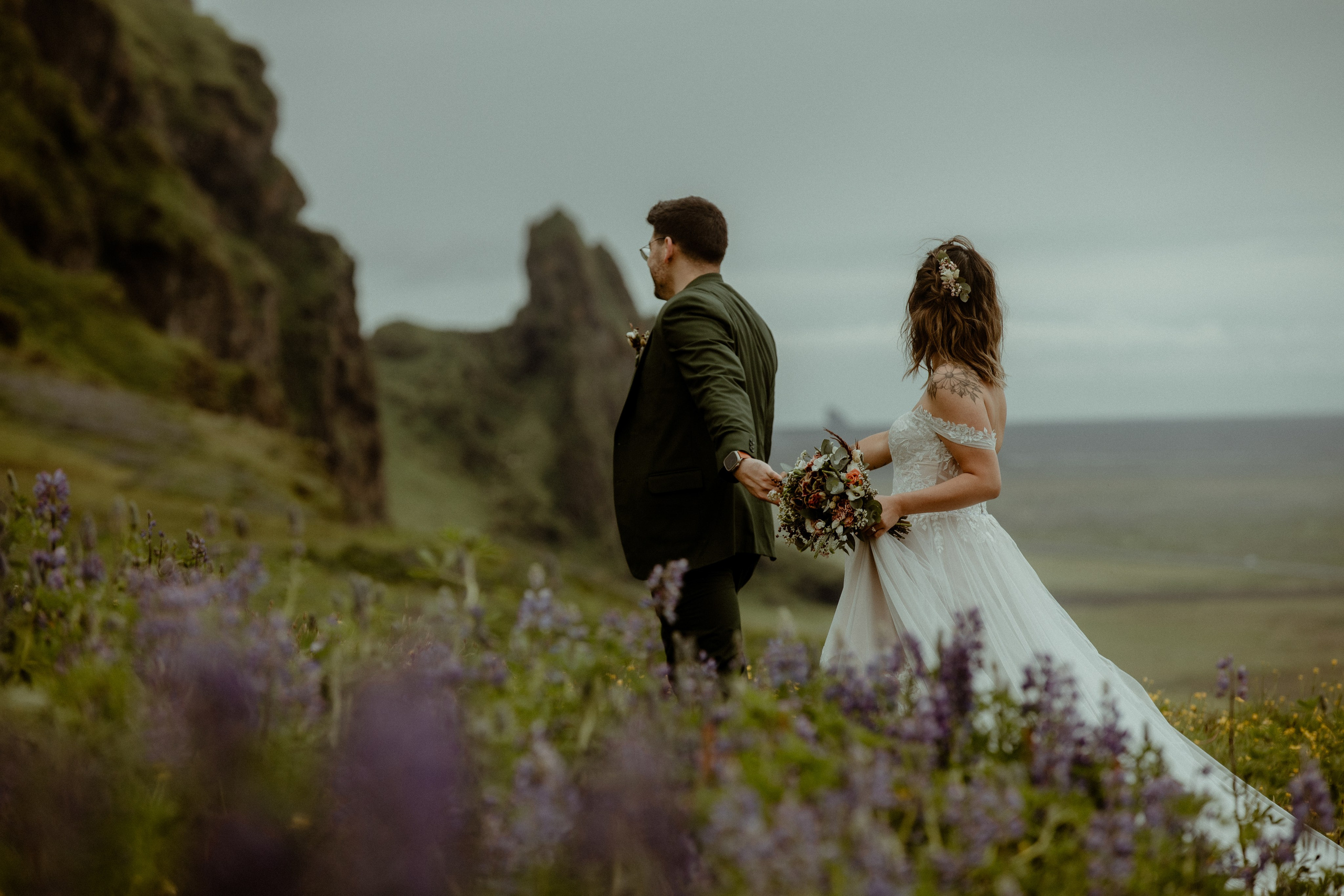 Elopement at Kvernufoss Waterfall. Iceland elopement photo and video | Nikolaichik Photo
