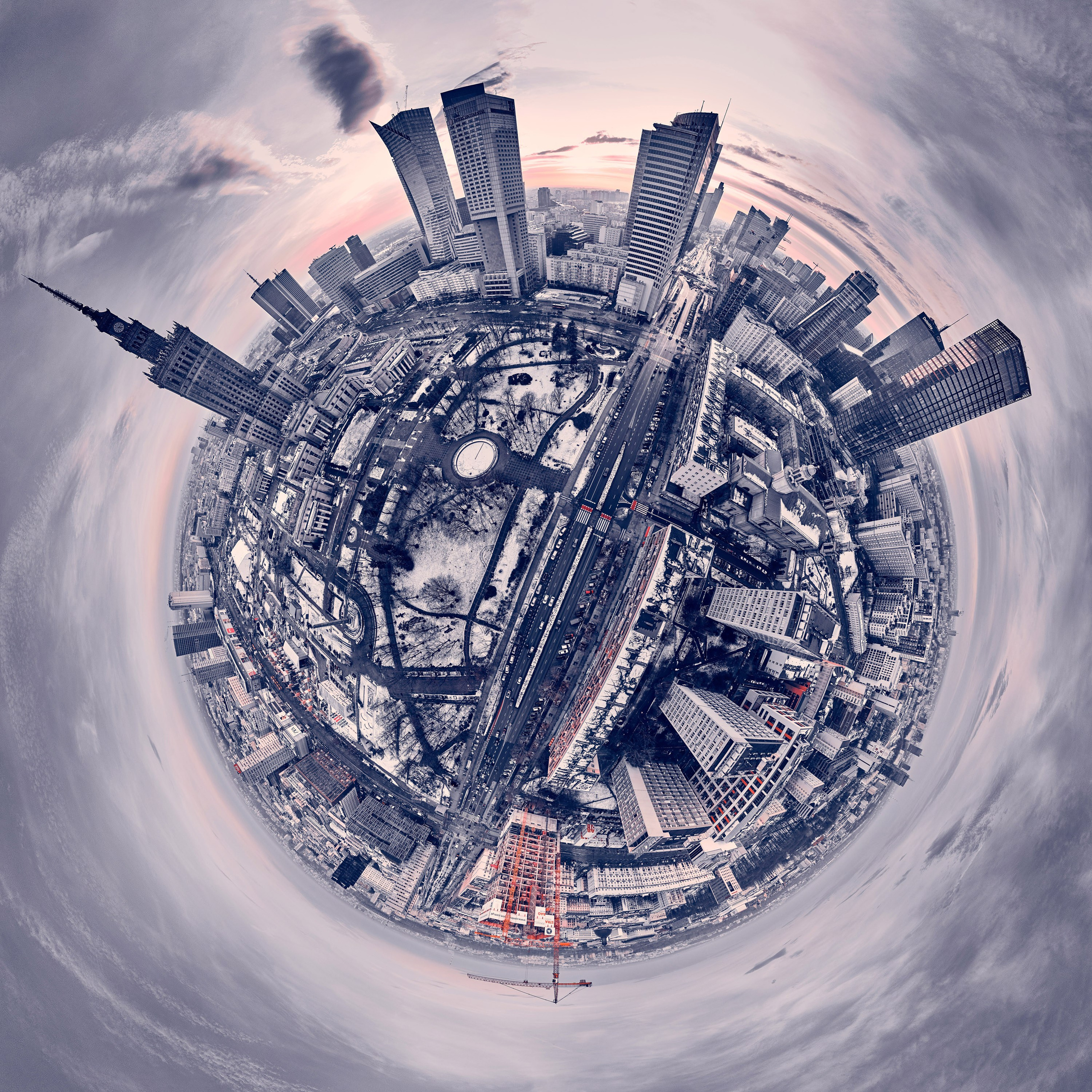 Panoramy lotnicze 360 „Little Planet” znanych miejsc Warszawy. Андрей Шипилов — Фотография & Видеография