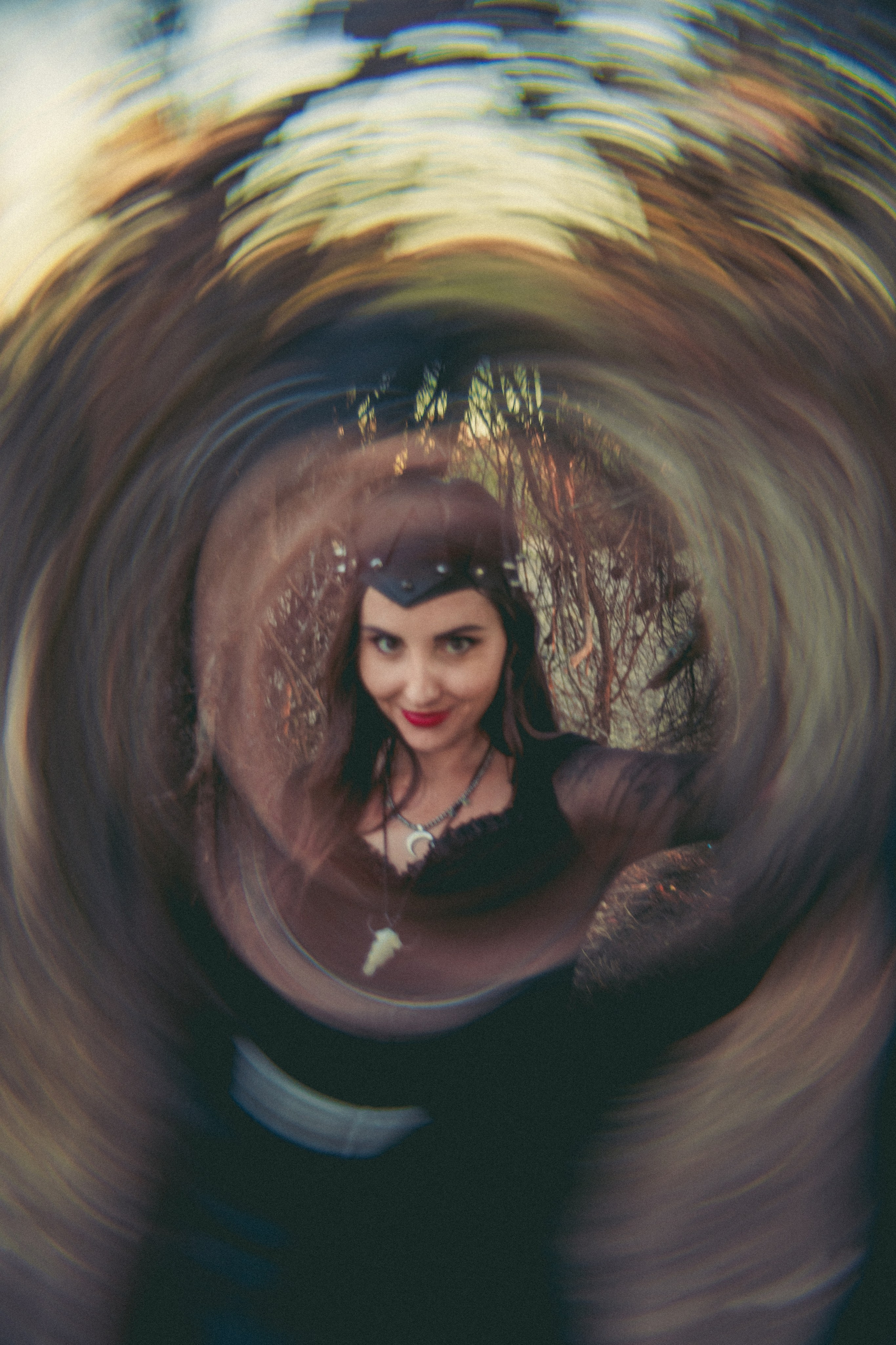 Nadia as the Forest witch. Photographer in Greece Kristina