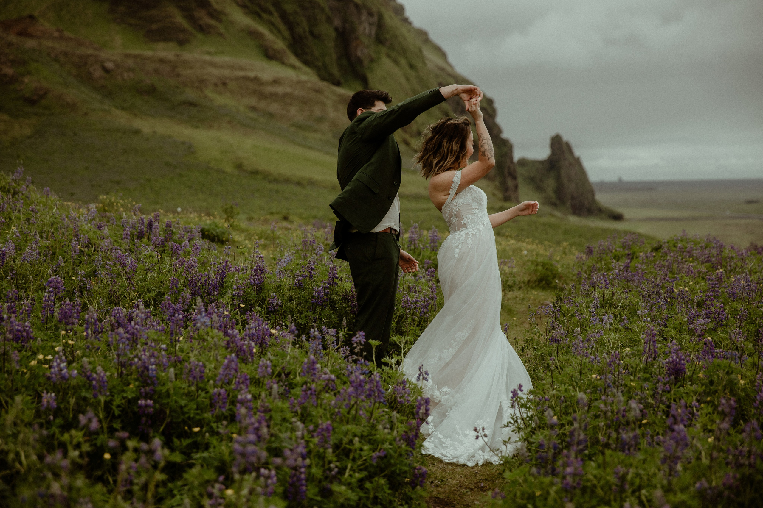 Elopement at Kvernufoss Waterfall. Iceland elopement photo and video | Nikolaichik Photo