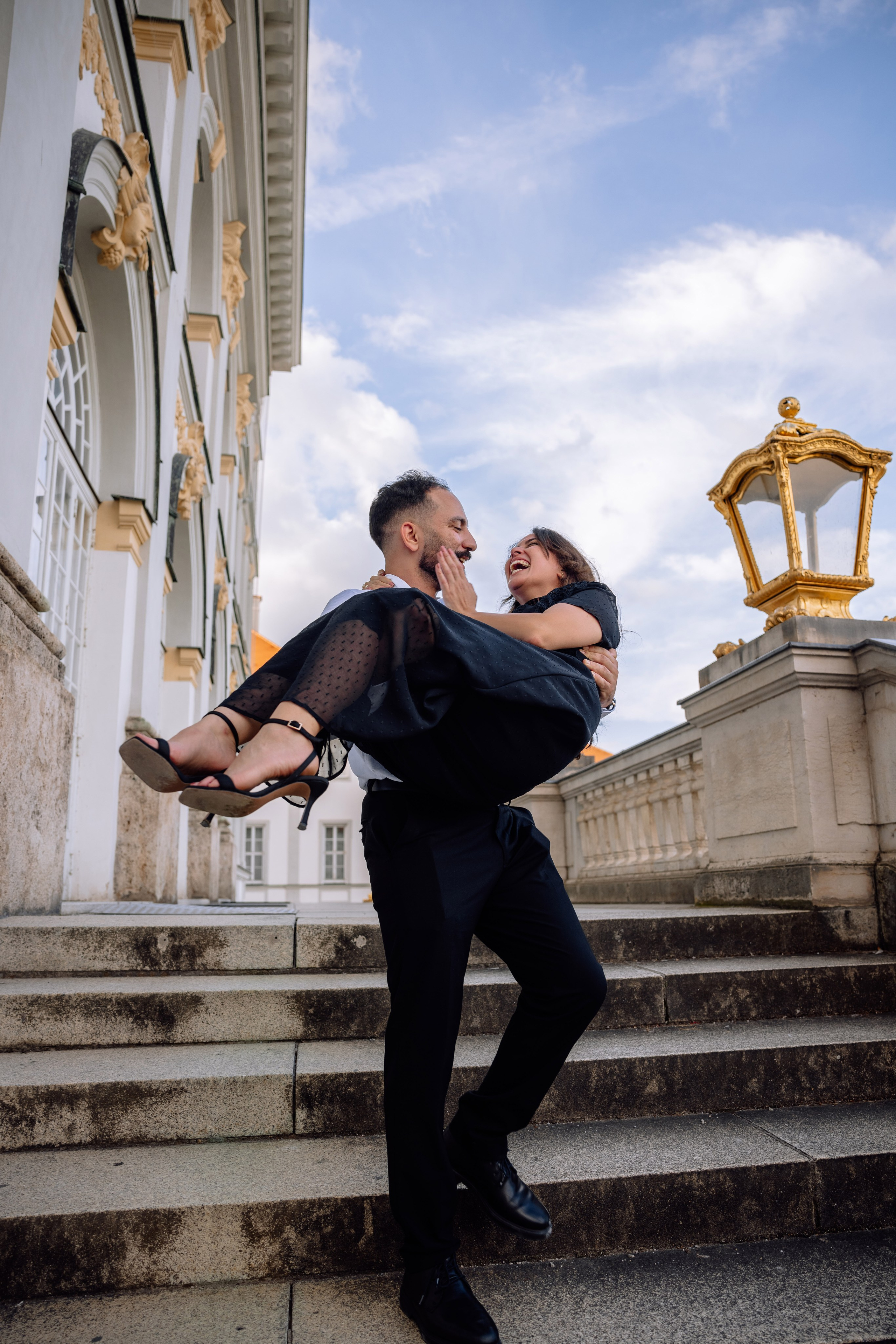 Antrag am Schloss Nymphenburg. Hochzeitsfotograf München Taufe Familienfotograf Tanja Mauke