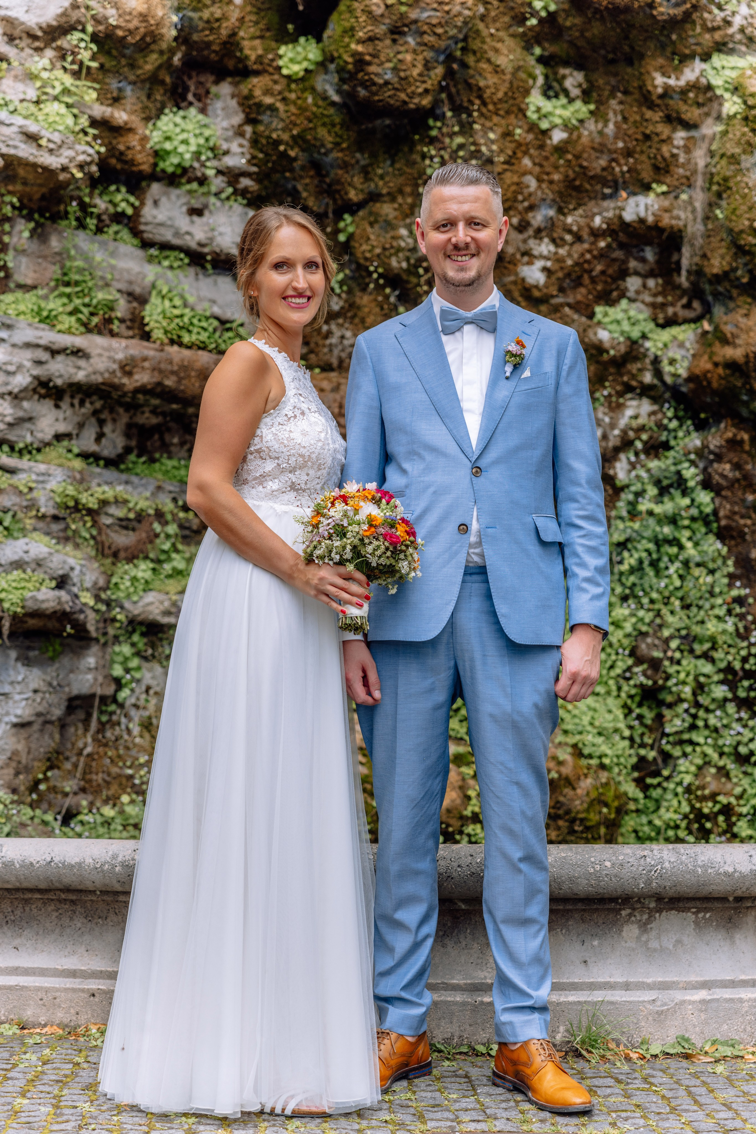 Sandra und Kevin: Standesamt Unterföring und Friedensengel. Hochzeitsfotograf München Taufe Familienfotograf Tanja Mauke