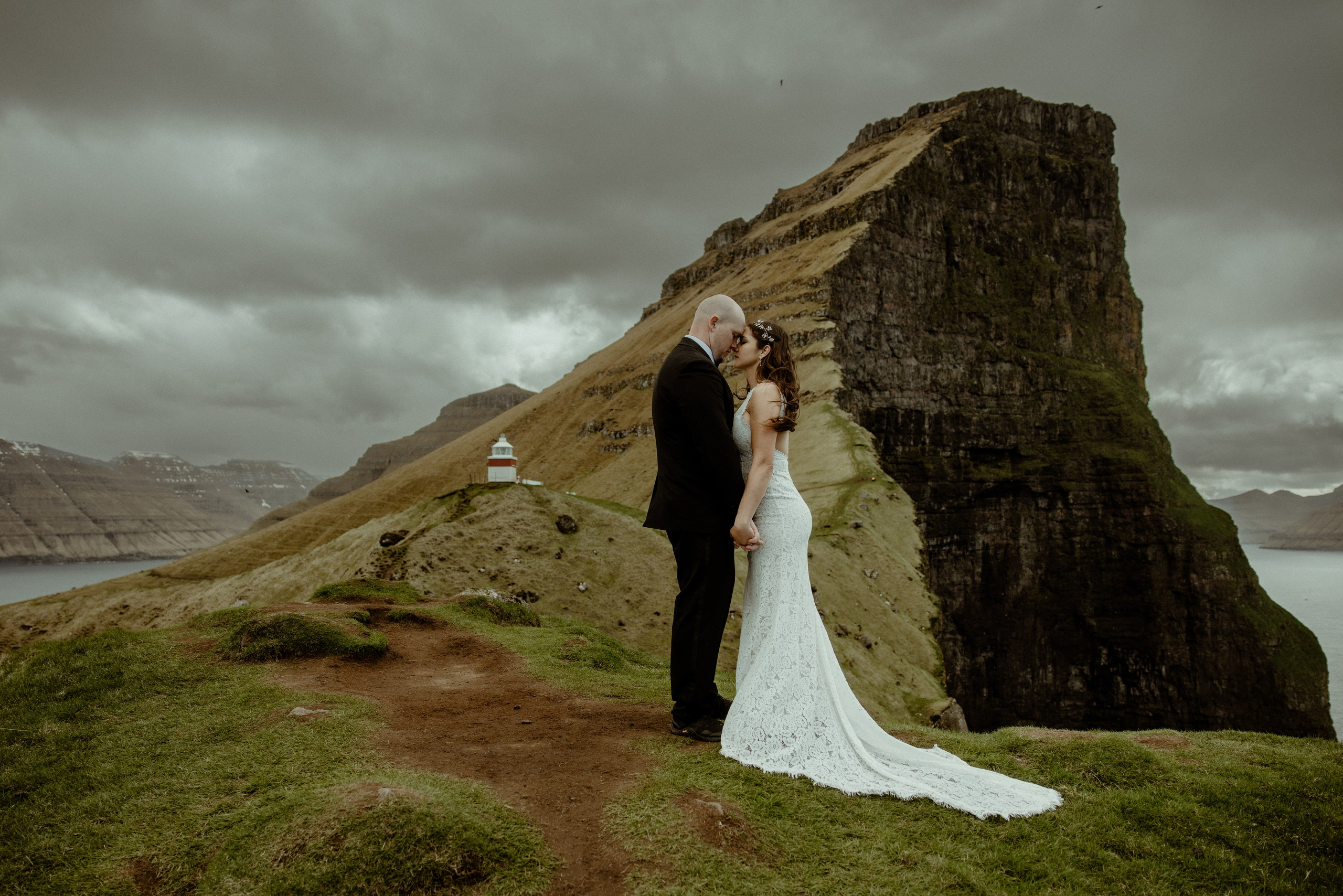 Elope at Faroe islands to celebrate 10 years anniversary. Iceland elopement photo and video | Nikolaichik Photo