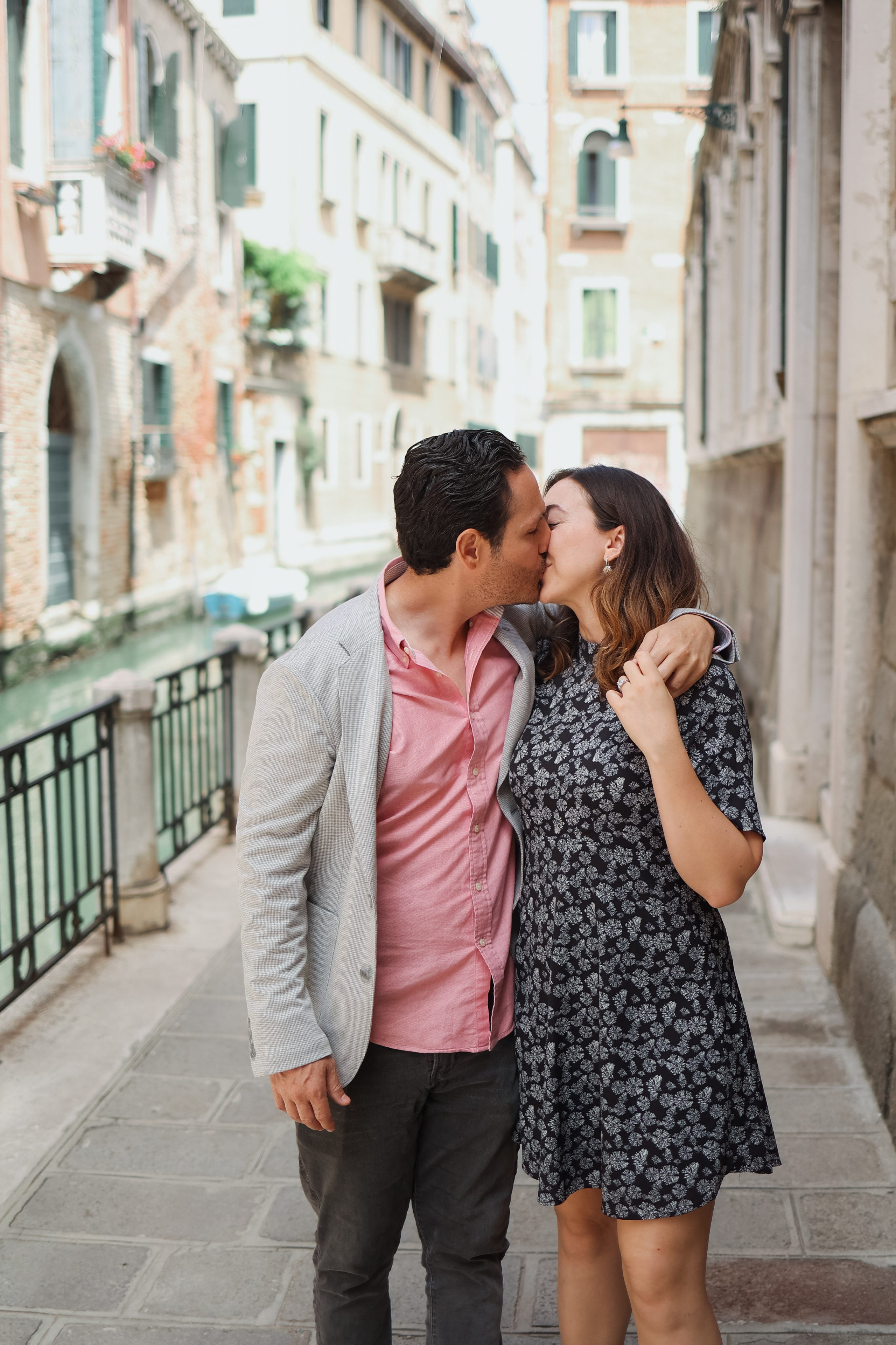 Engagement photo shoot in Venice  with a local photographer