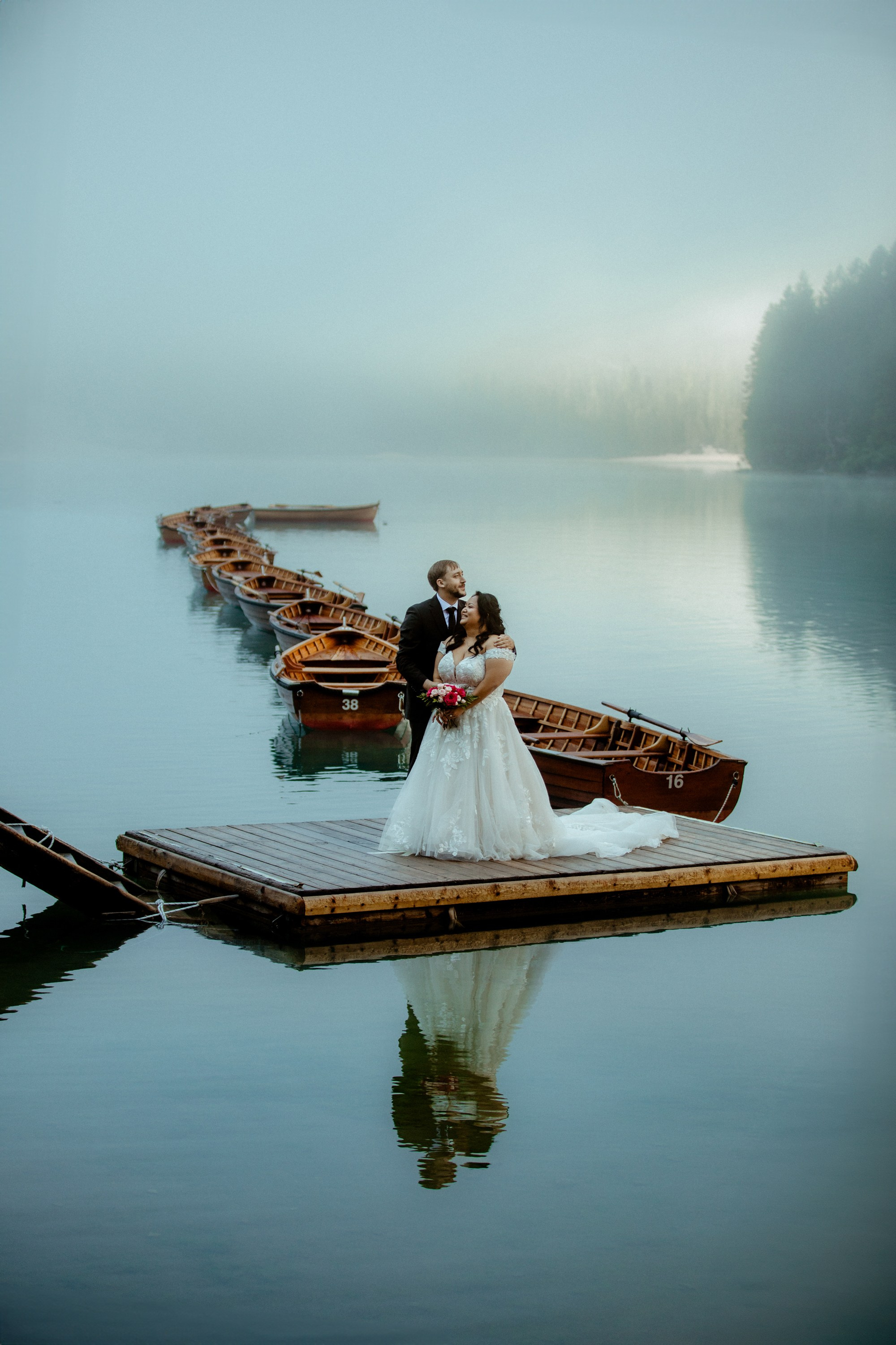 Secret Dolomites elopement at Lago di Braies & Cadini di Misurina | Best place to elope in Italy. Iceland elopement photographer & videographer