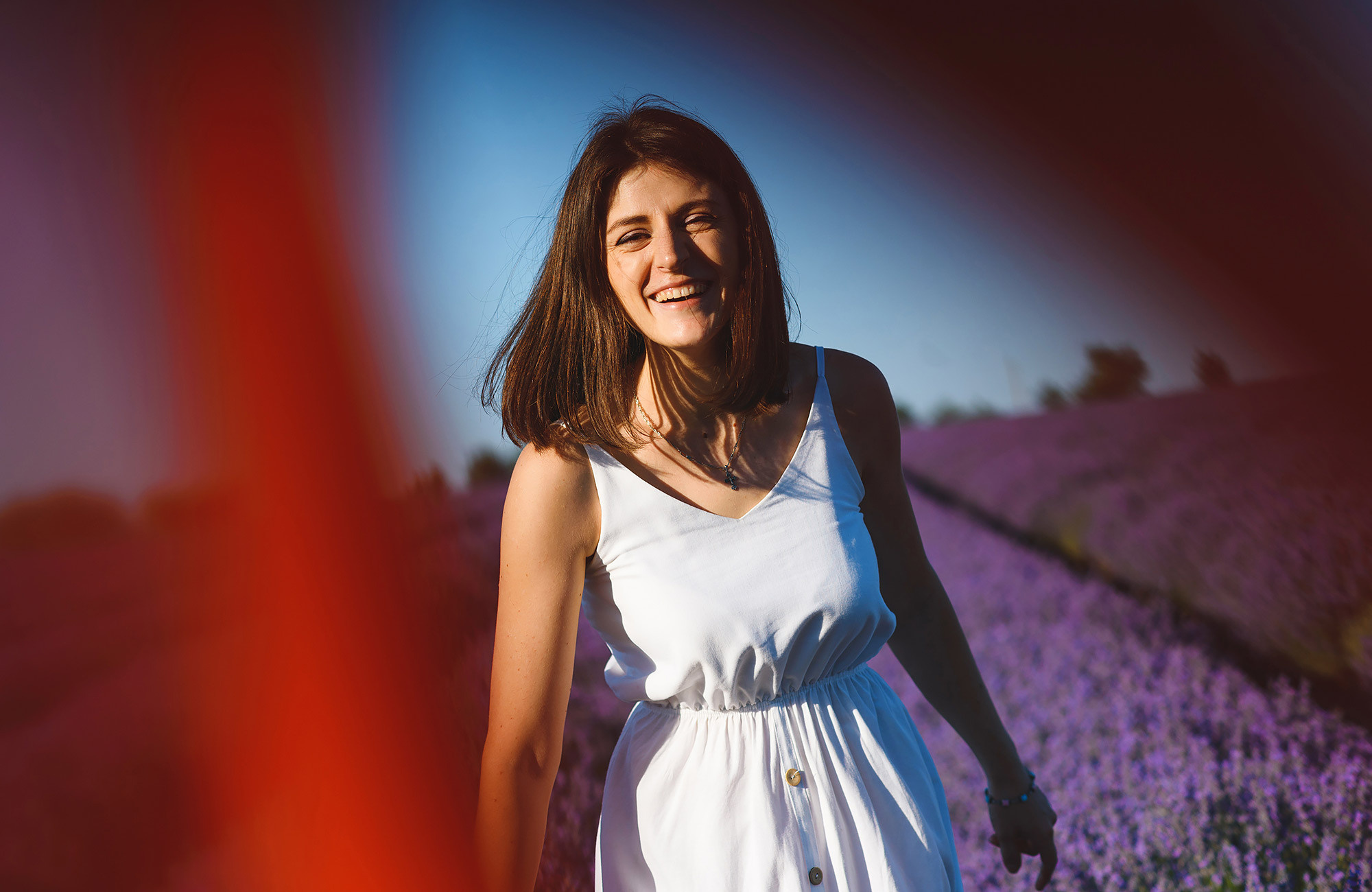 Family photography in lavender field