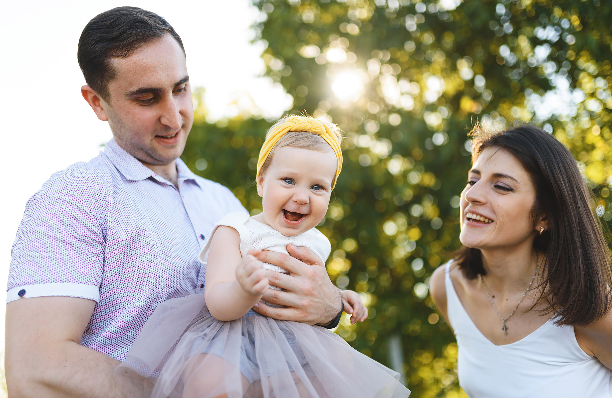 Family photography in lavender field