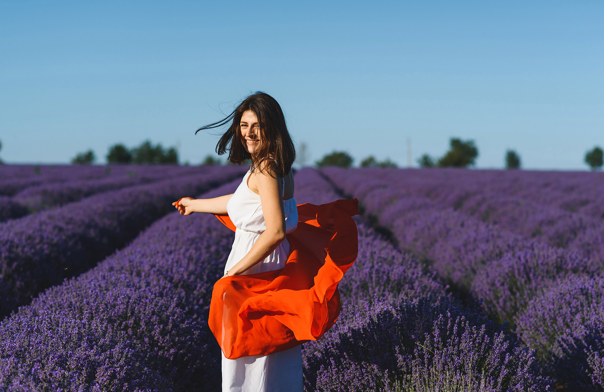 Family photography in lavender field