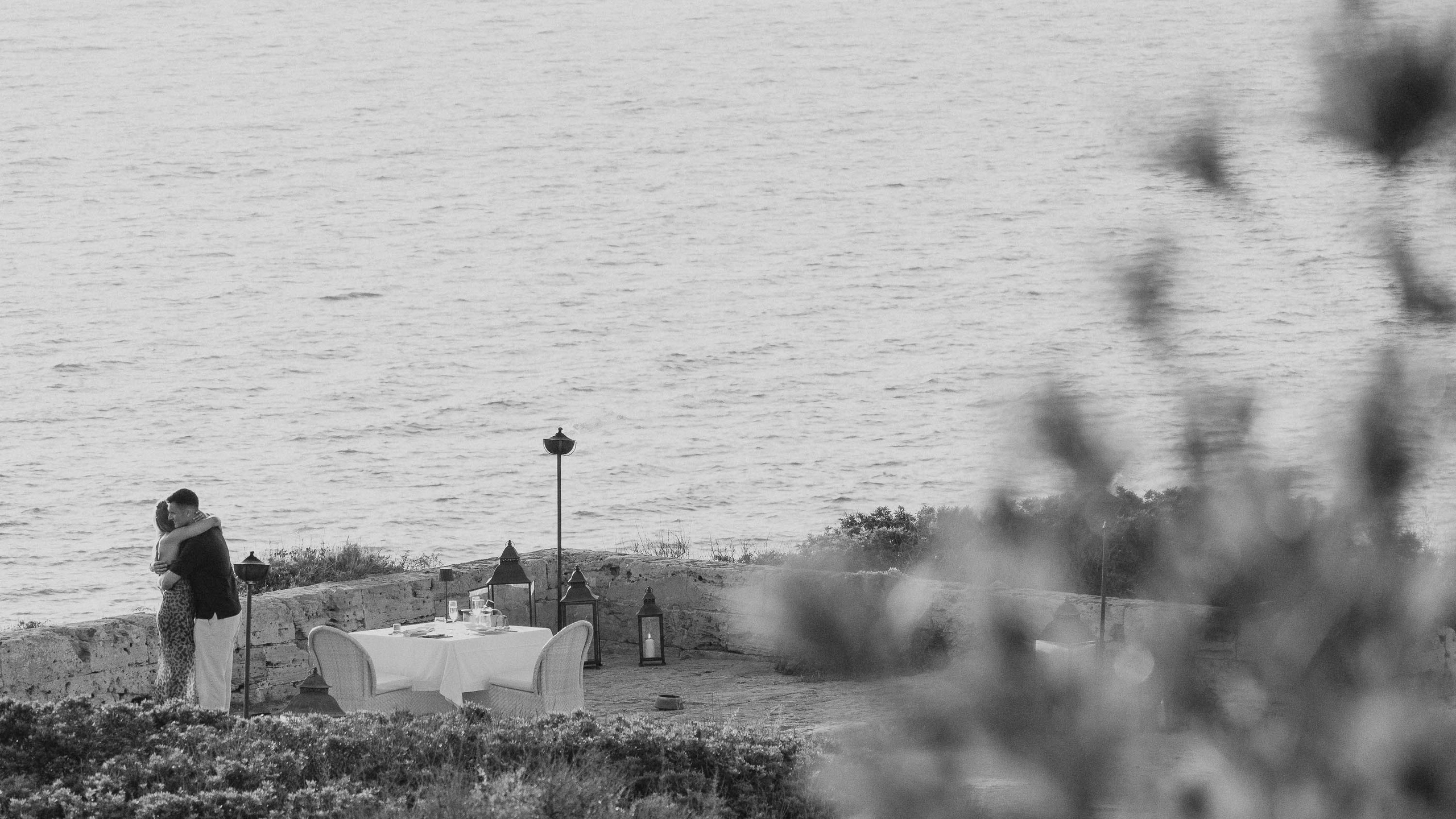 Dusk Wedding Proposal Cap Rocat. Mallorca Wedding, Corporate & Social Photographer