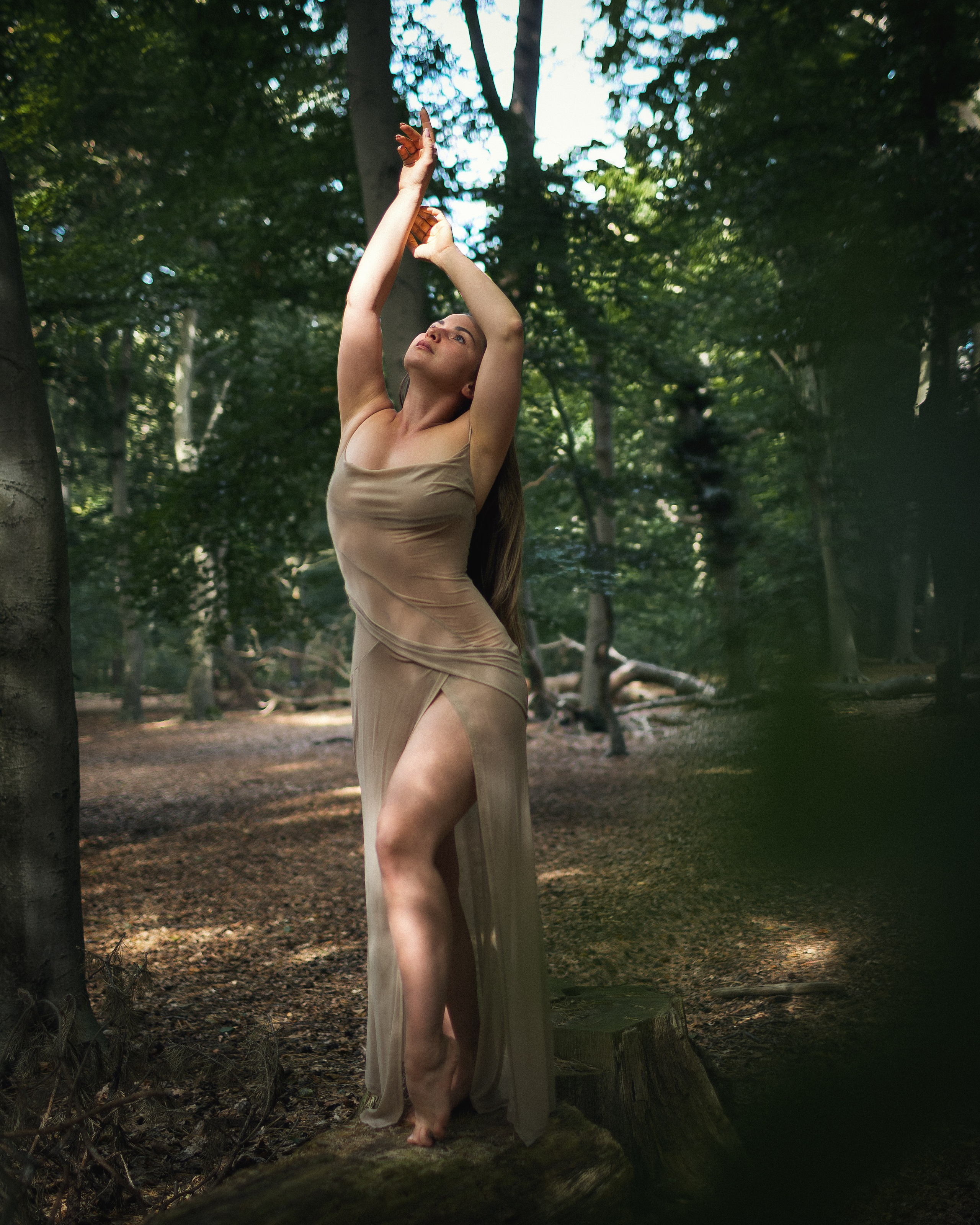 Anastasija im Wald – Natürliche und feminine Portraitfotografie in Gifhorn. Fotograf Gifhorn Gulnara Minich Niedersachsen