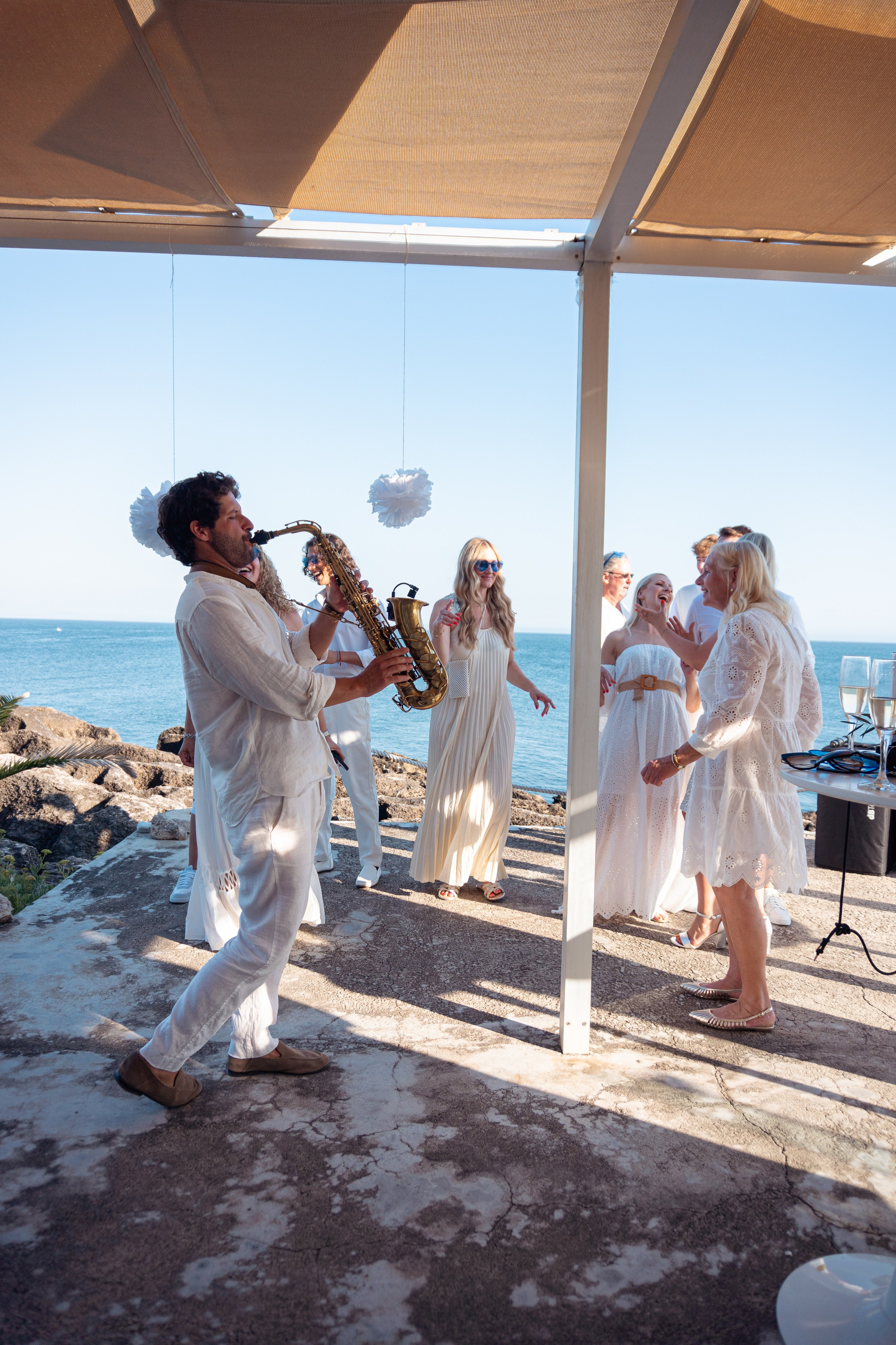 Sax on party. We are illustra. Where creativity meets strategy