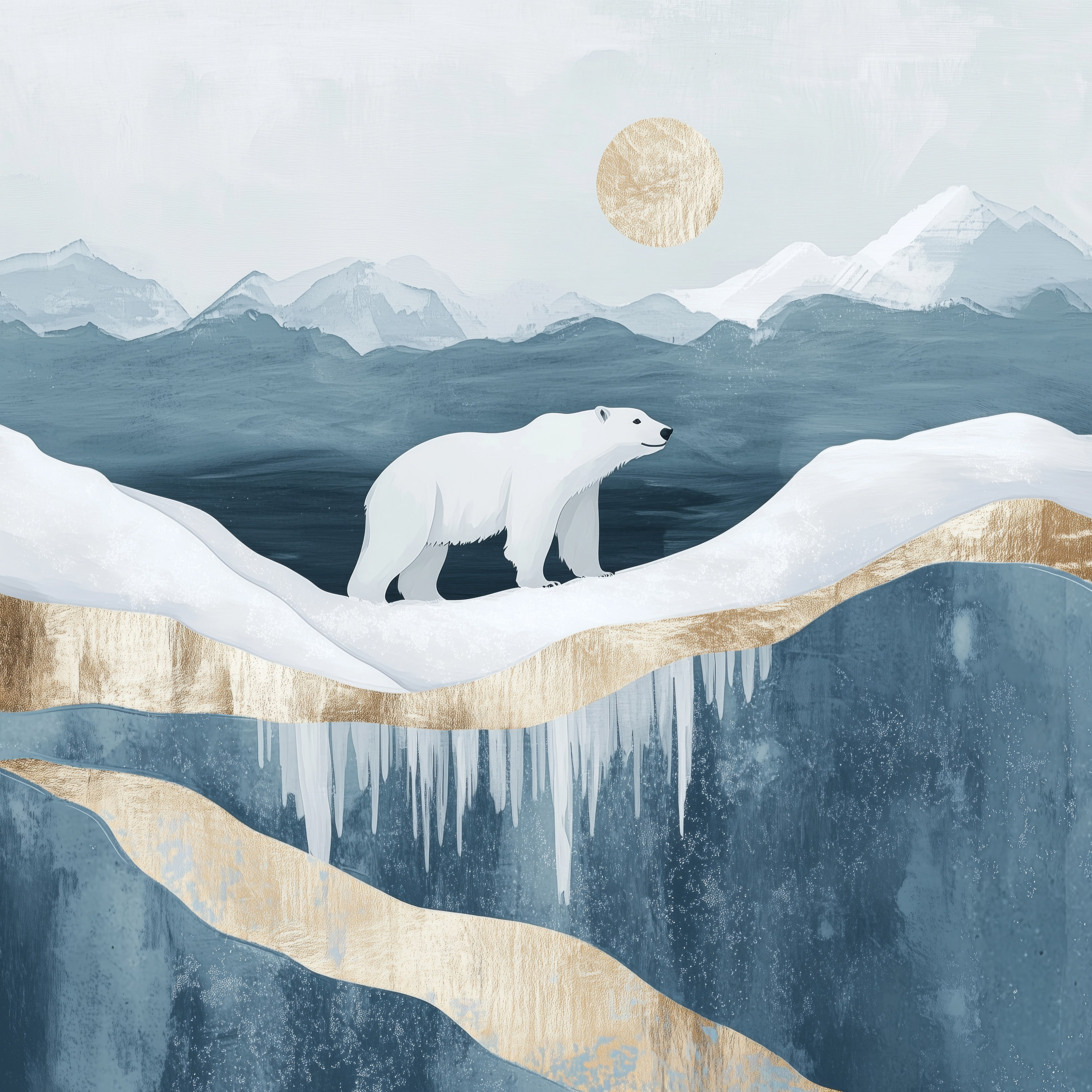 Silent symphony of winter. Lolly Shine. Contemporary digital artist