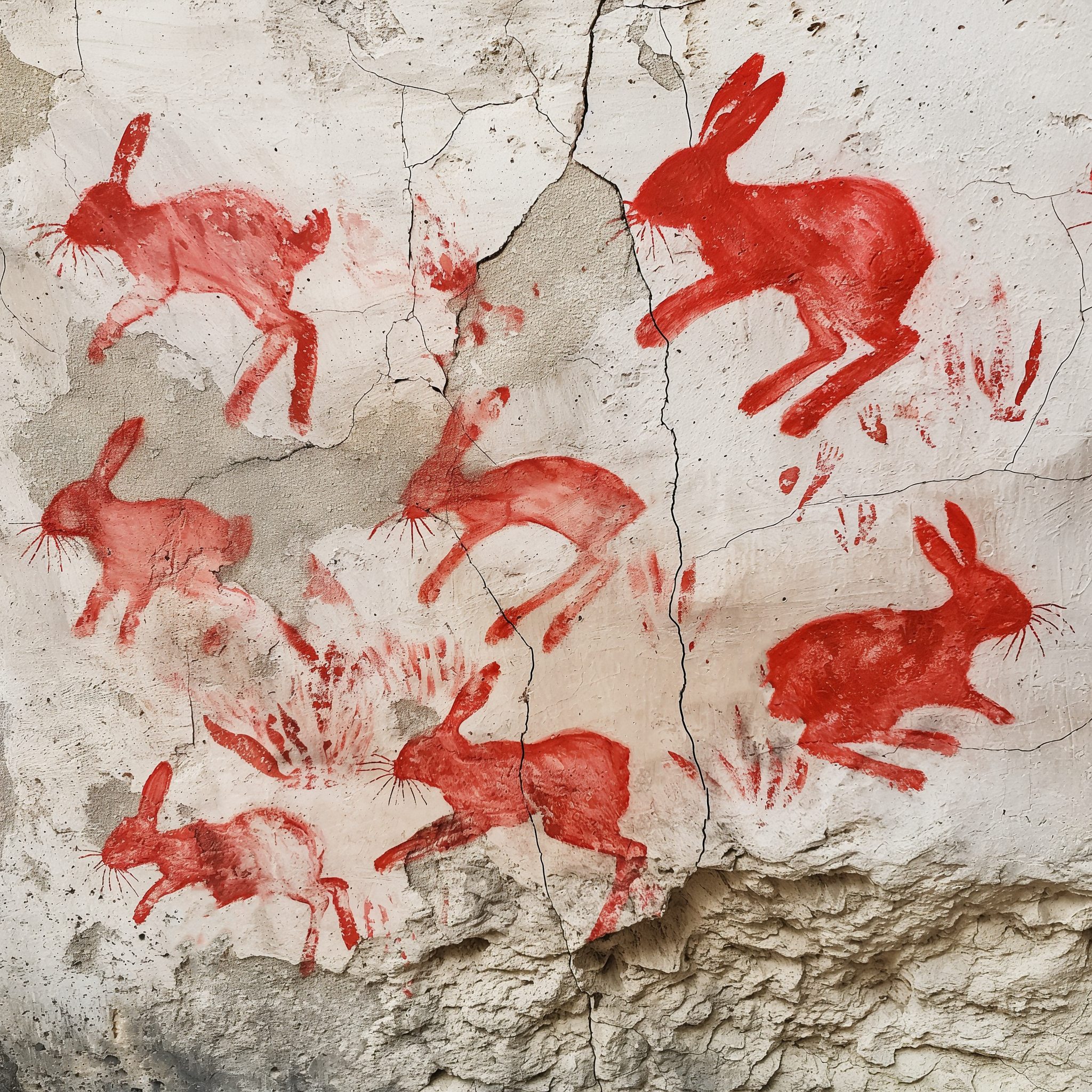 Streetart: Red Rabbits in the Non-Places. Marina Antonova