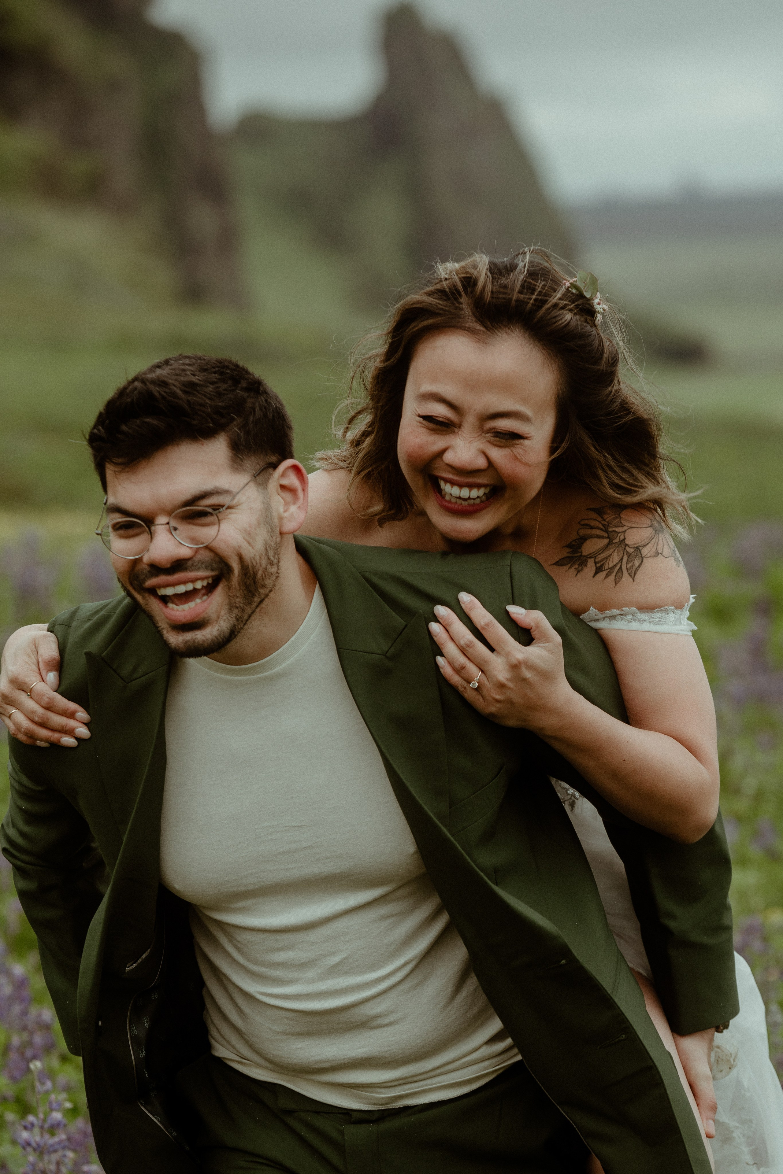 Elopement at Kvernufoss Waterfall. Iceland elopement photo and video | Nikolaichik Photo