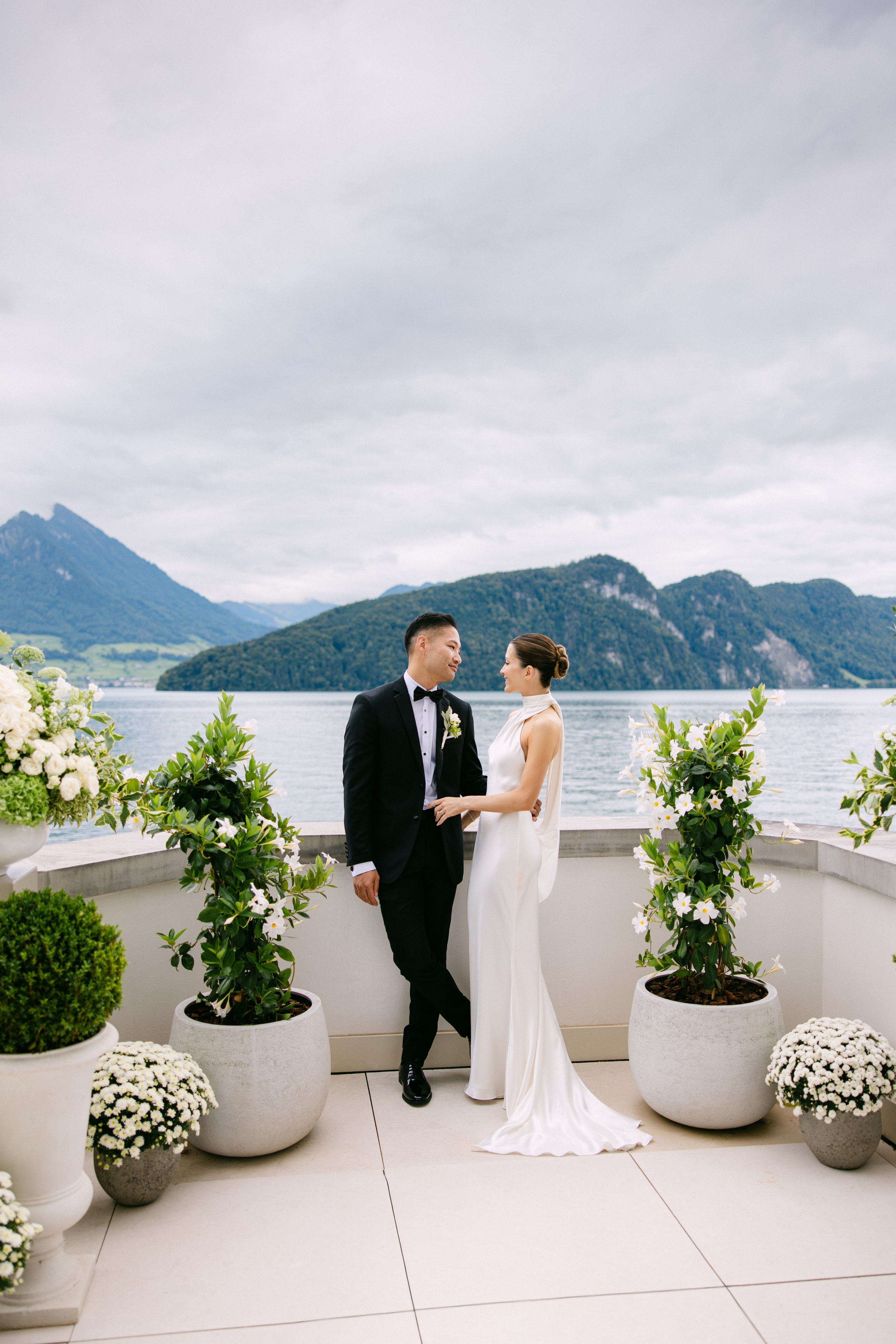 Intimate wedding at Parkhotel Vitznau on Lake Lucerne. Wedding and Family Photographer Switzerland and Italy. Valeria Diaz