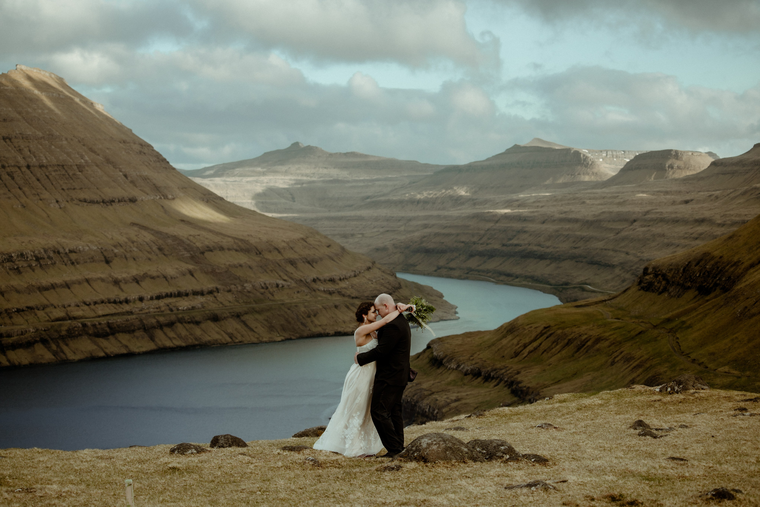 Elope at Faroe islands to celebrate 10 years anniversary. Iceland elopement photo and video | Nikolaichik Photo