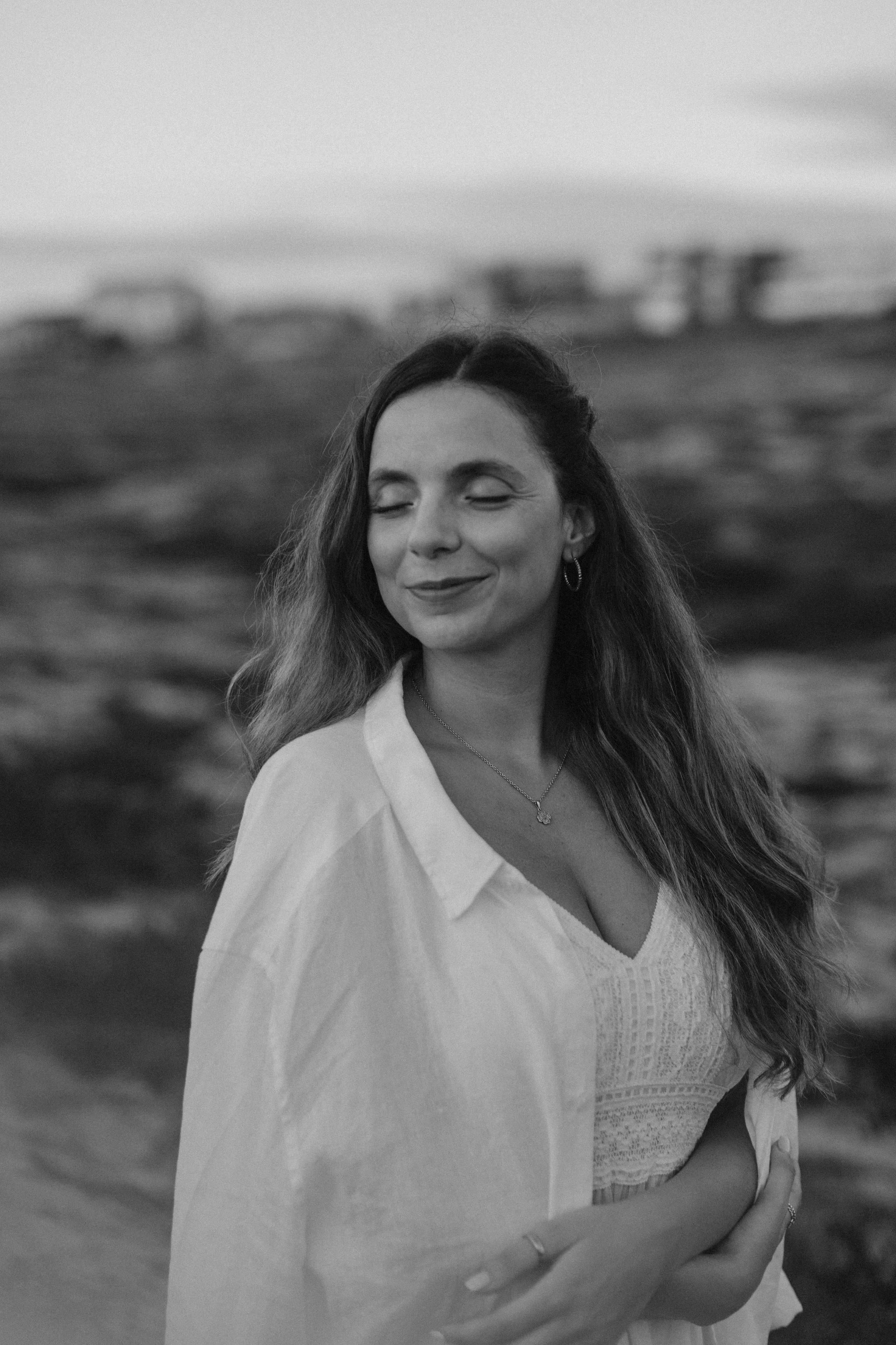 Sunset on the beach. True self