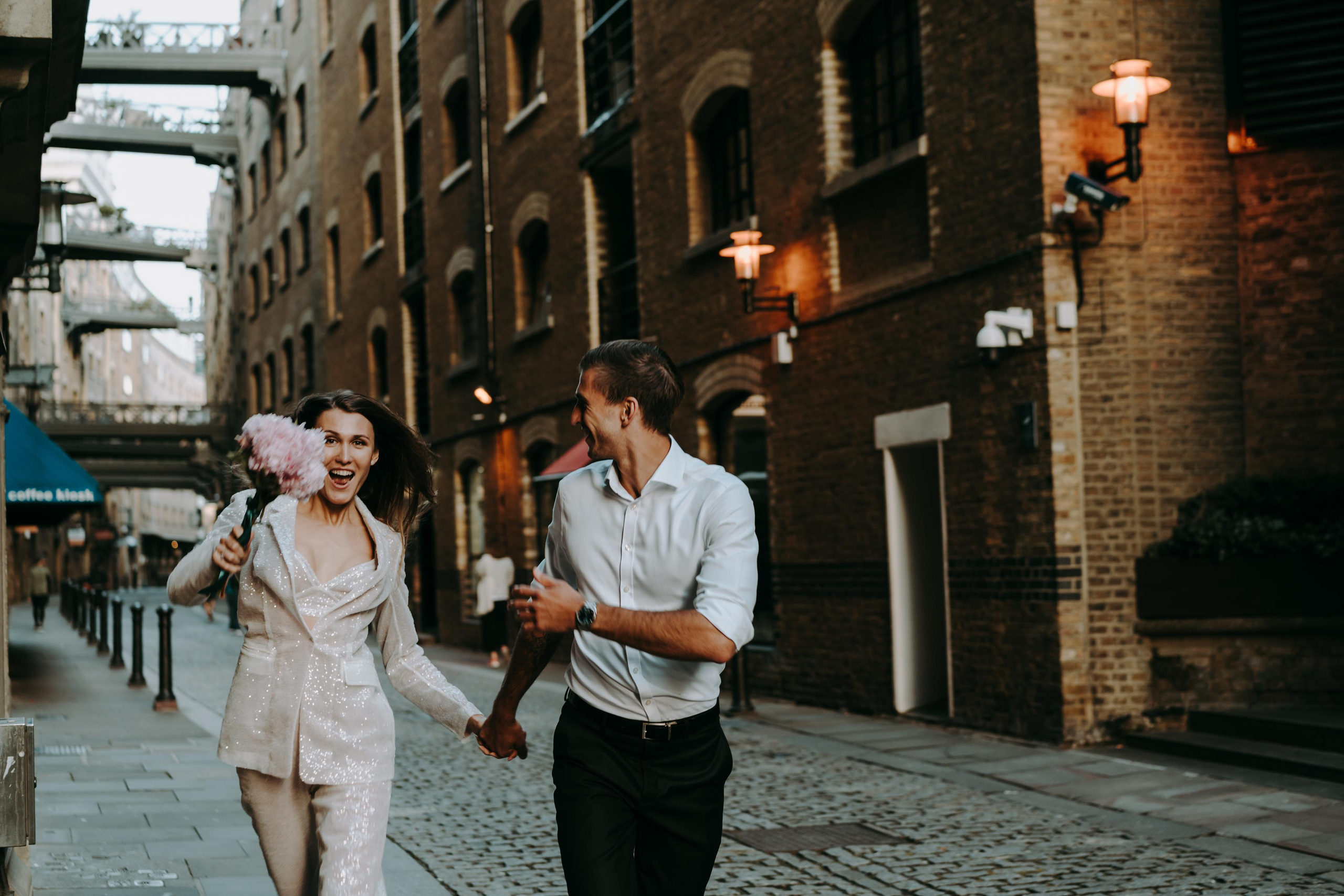Pre wedding session by Tower Bridge. London portrait and family photographer