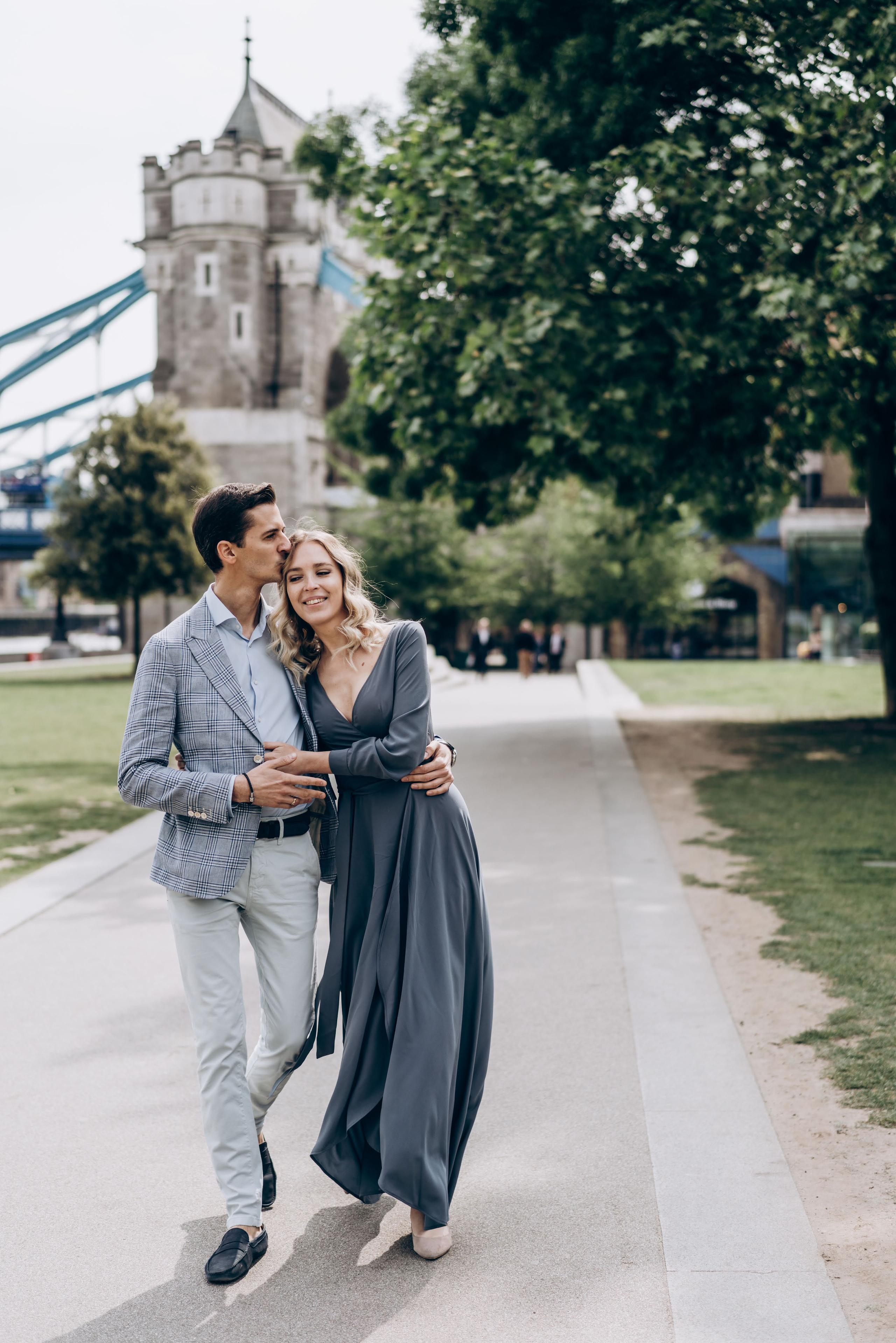 Engagement session by Tower Bridge. London portrait and family photographer