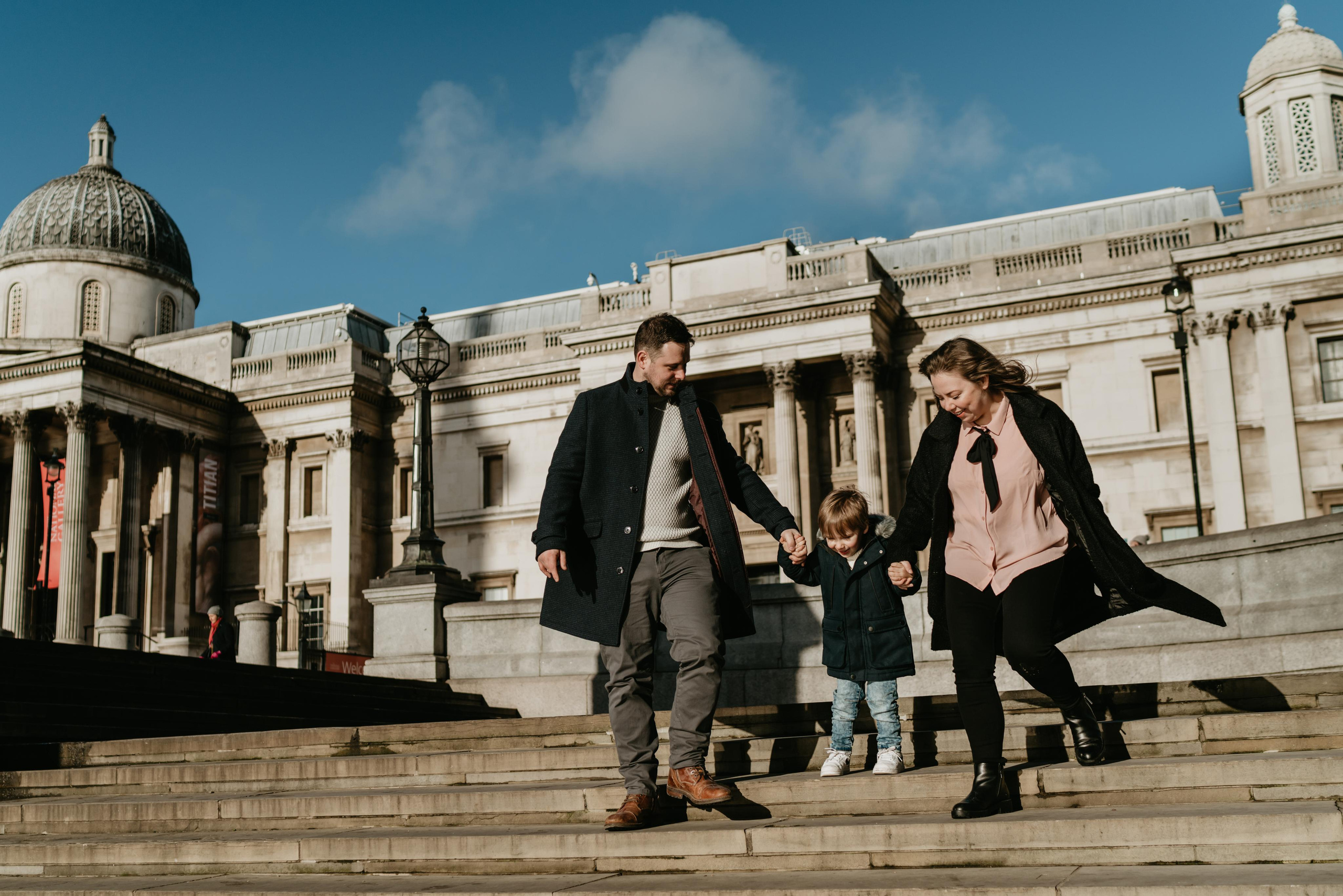 Family Christmas session in Covent Garden. London portrait and family photographer