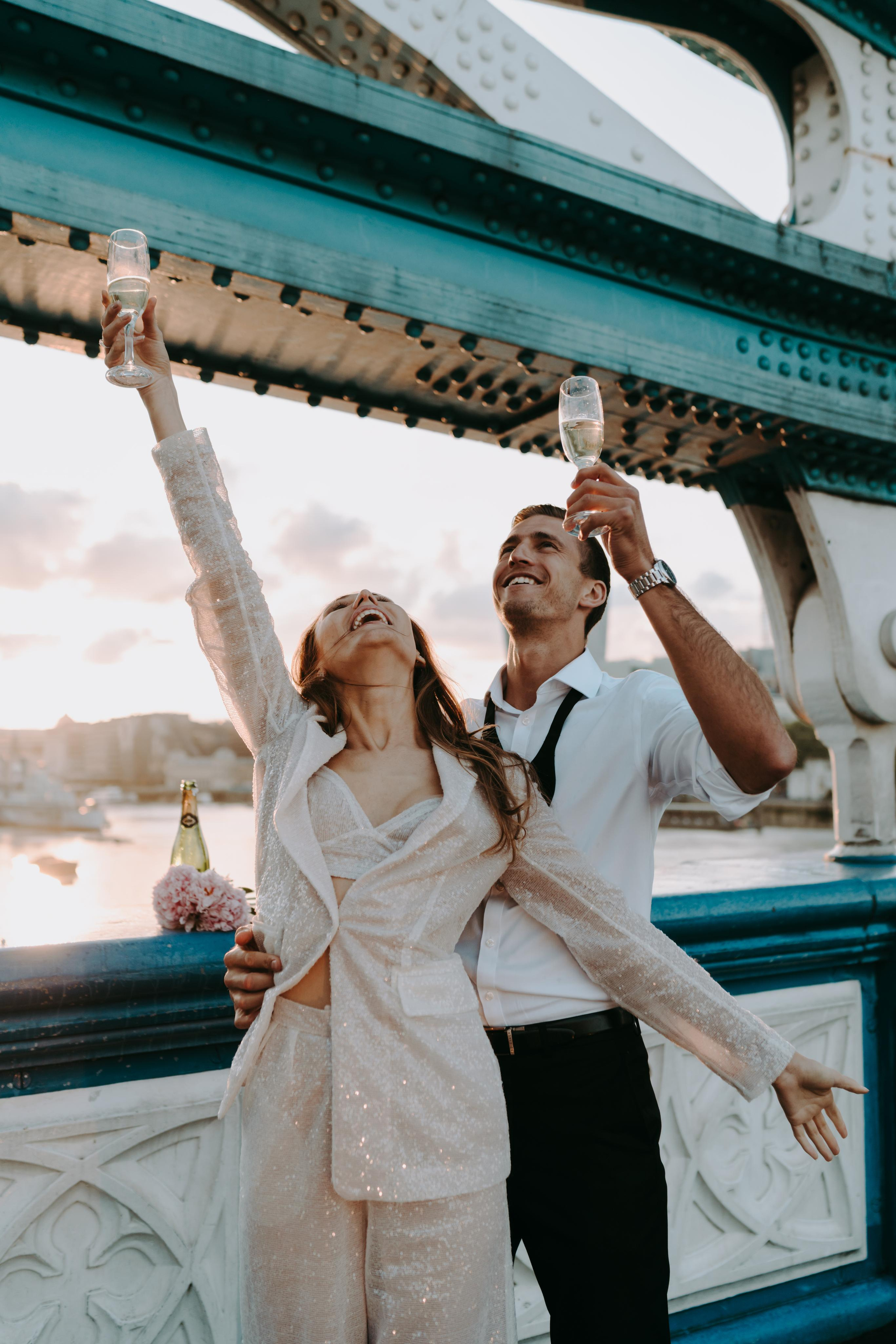 Pre wedding session by Tower Bridge. London portrait and family photographer