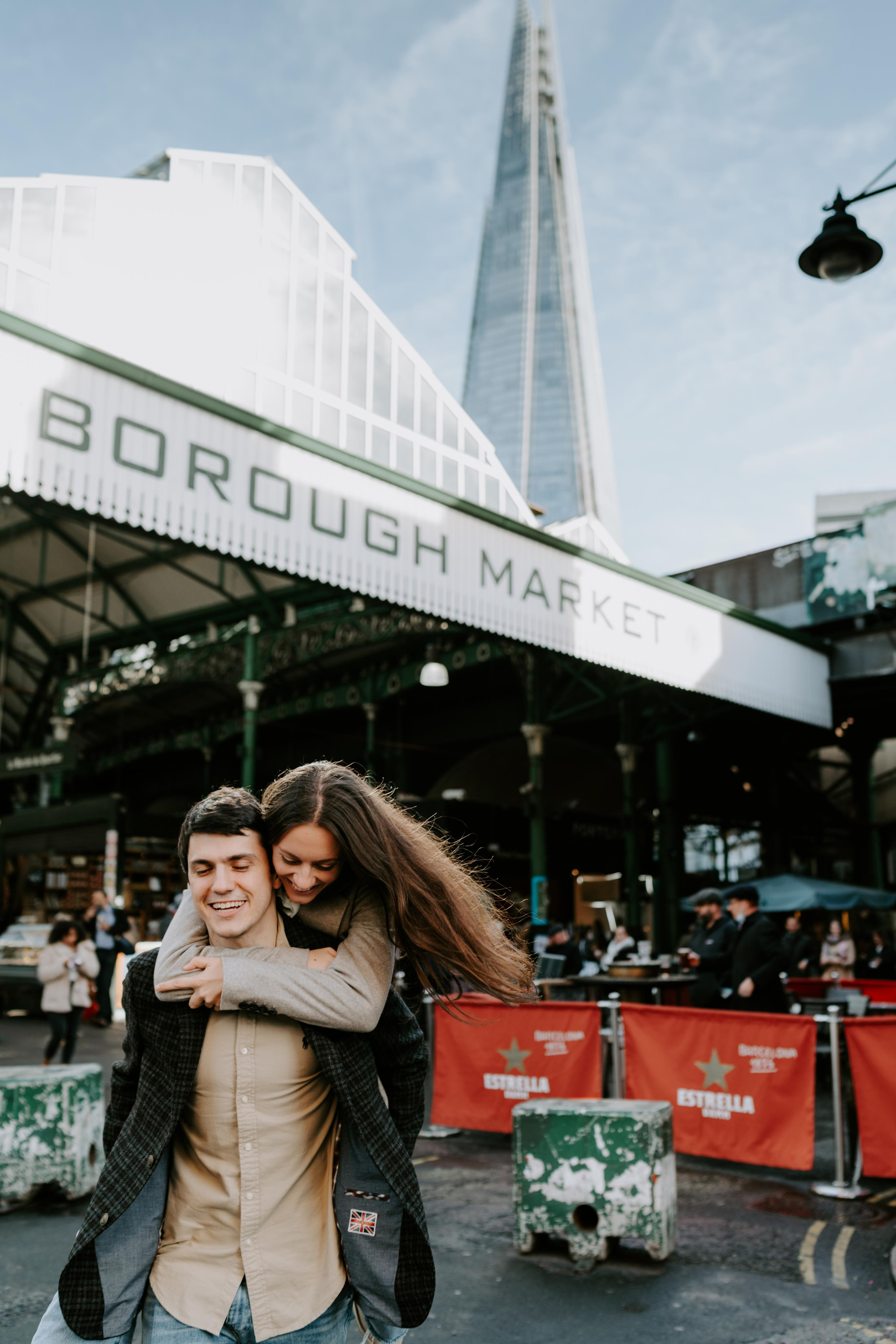 Proposal session by Tower Bridge. London portrait and family photographer