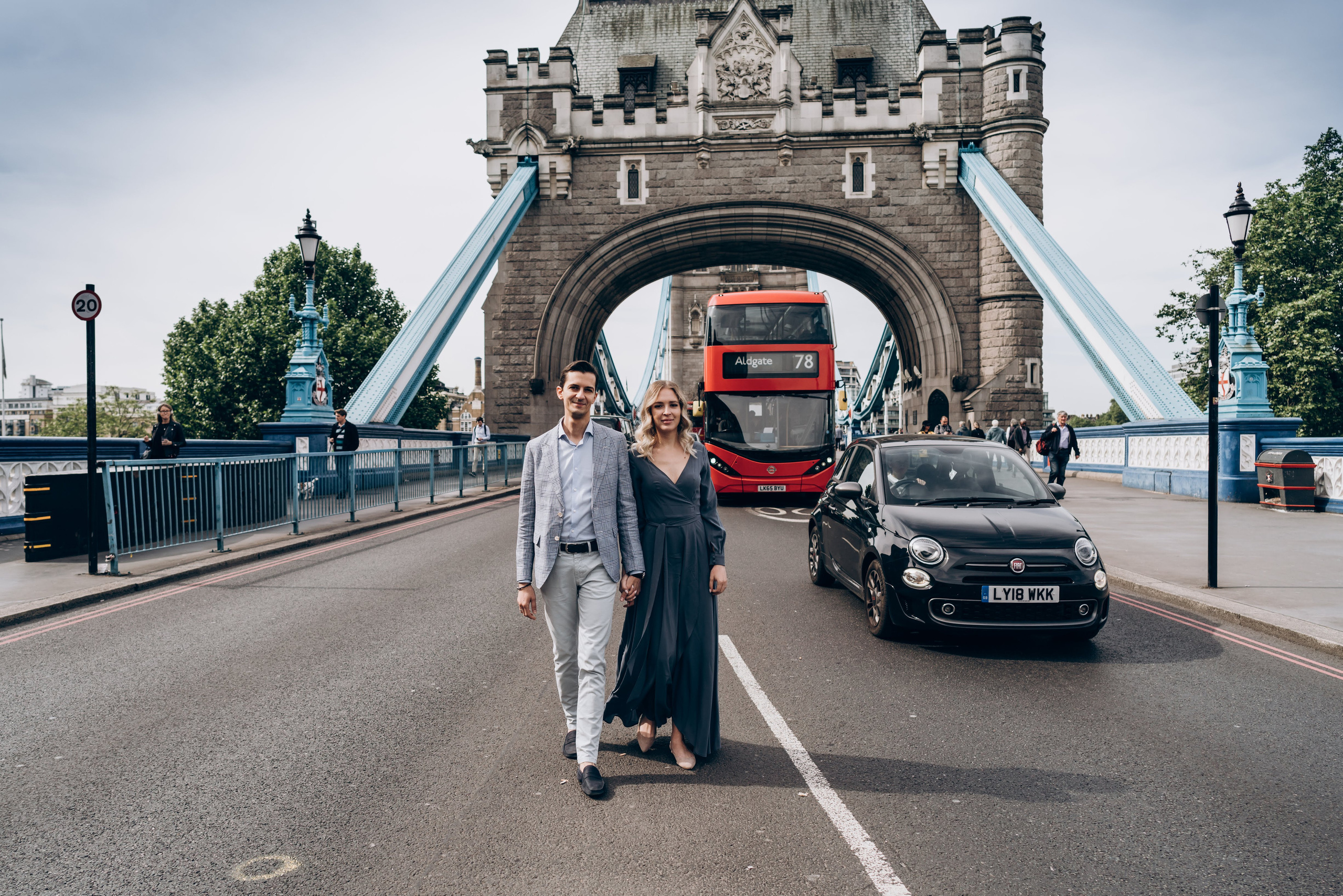 Engagement session by Tower Bridge. London portrait and family photographer