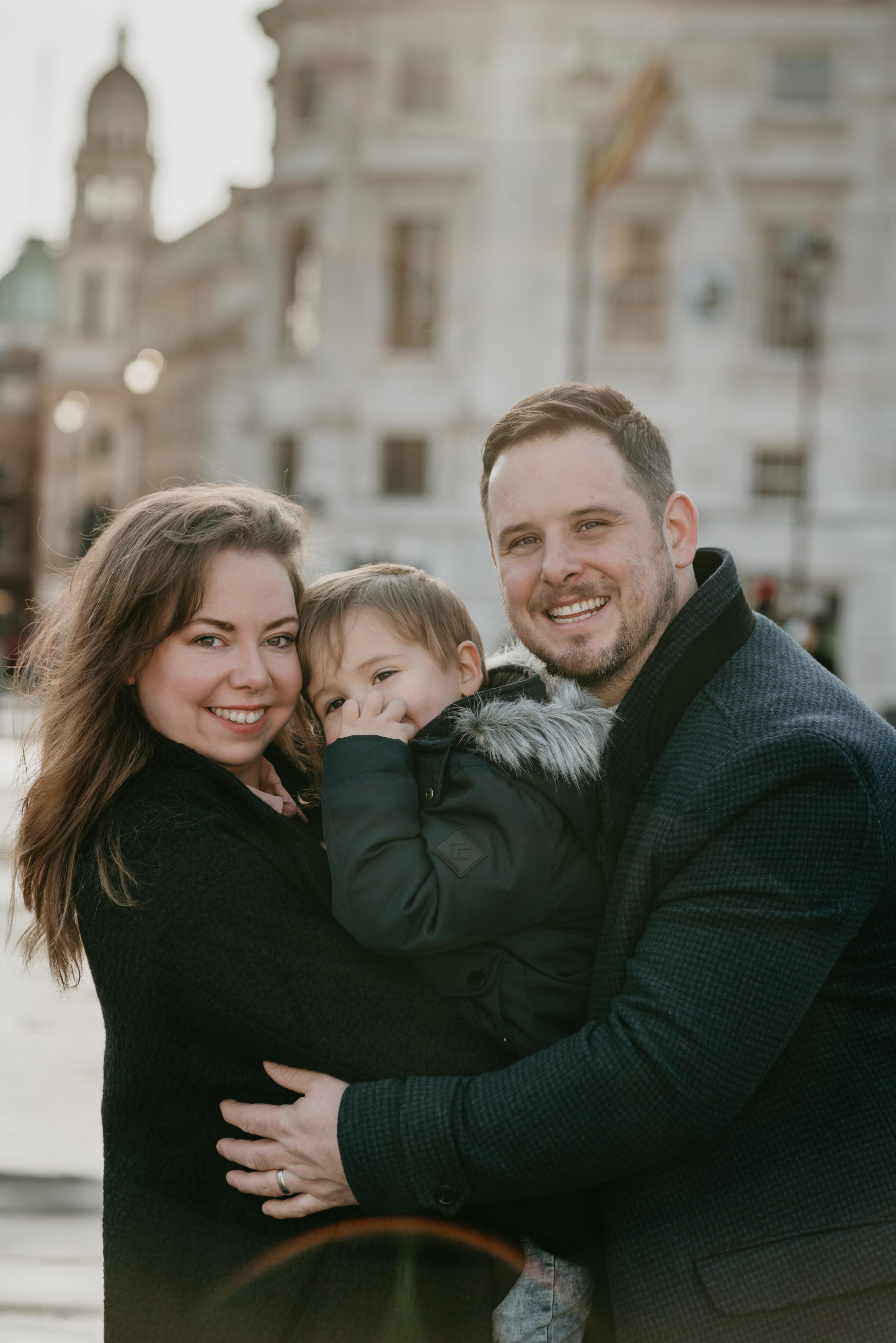 young family smiling 