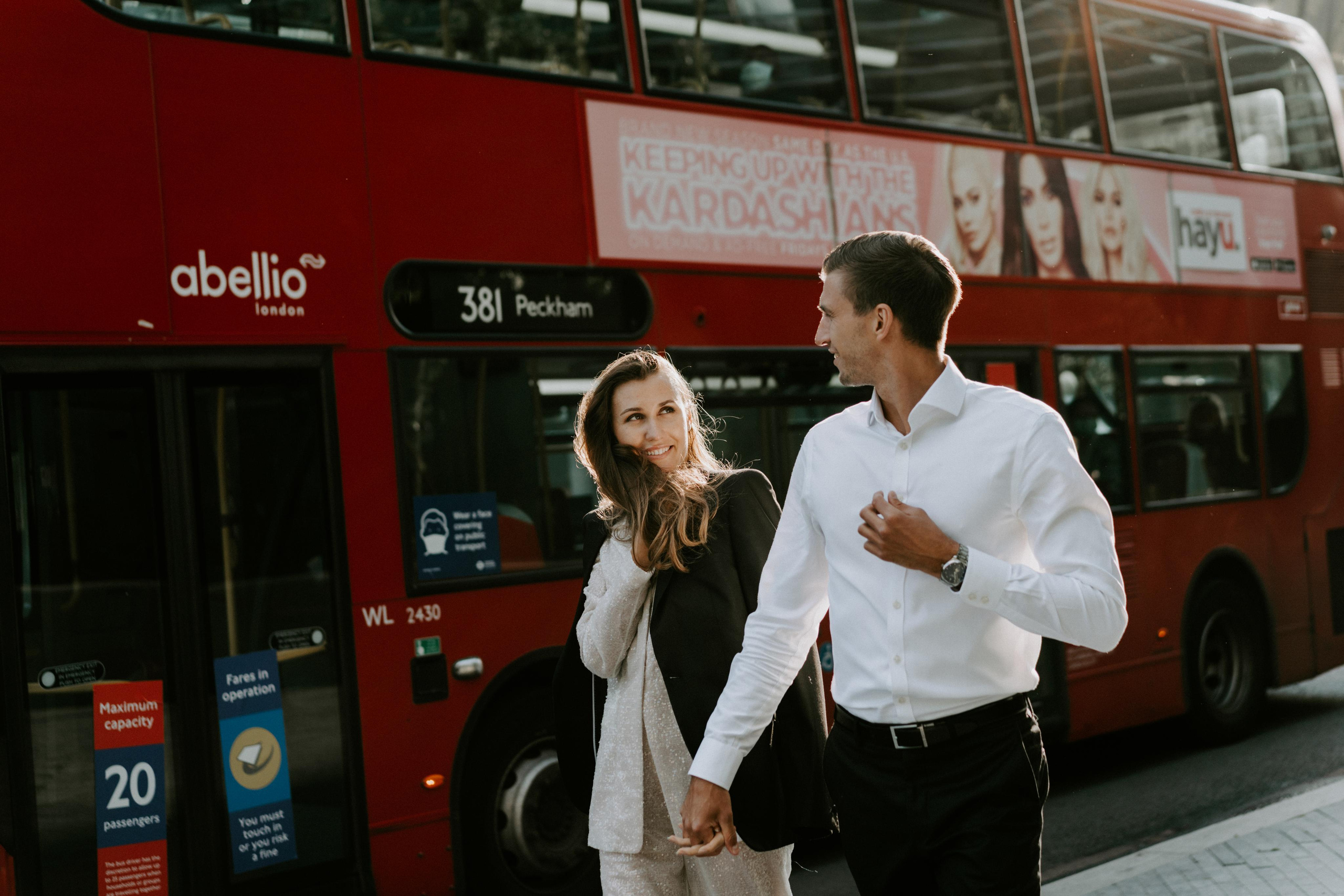 Pre wedding session by Tower Bridge. London portrait and family photographer